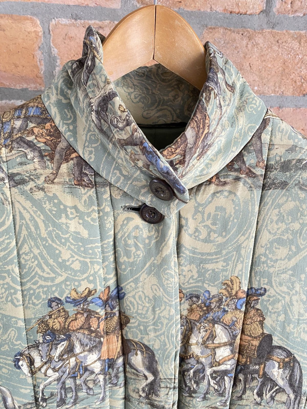 Burberry Burberrys Oversized Green Coat with Classic Print. Size ONE SIZE - 3 Thumbnail