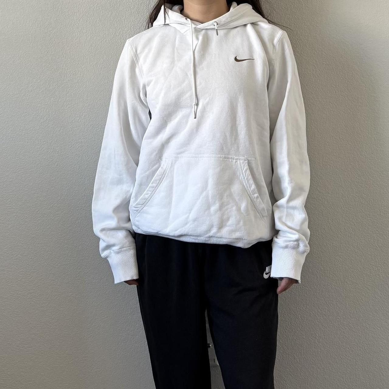 Nike White Nike Hoodie Size US L / EU 52-54 / 3 - 1 Thumbnail