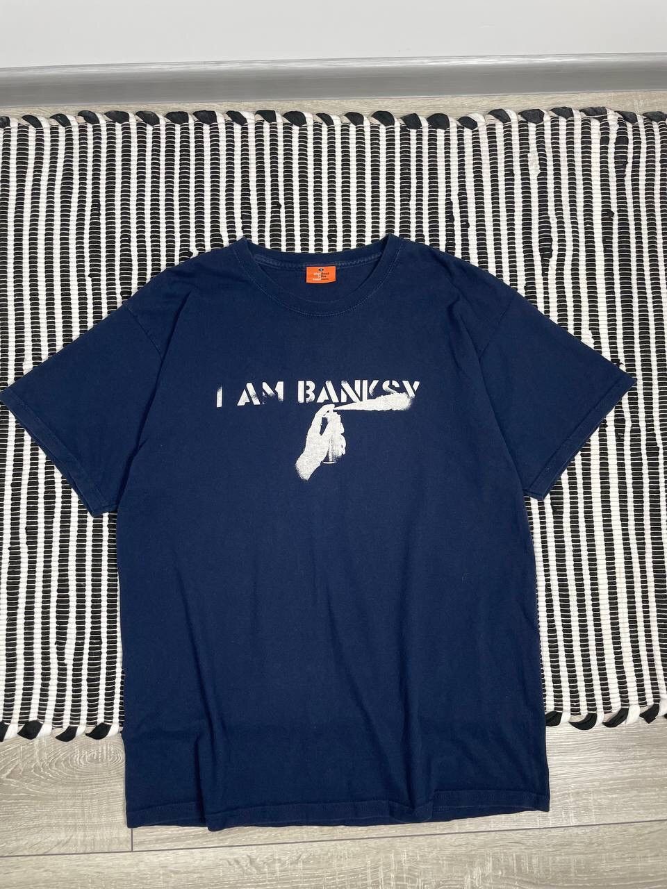 Vintage Banksy Graffiti Logo Tee T-Shirt Y2K