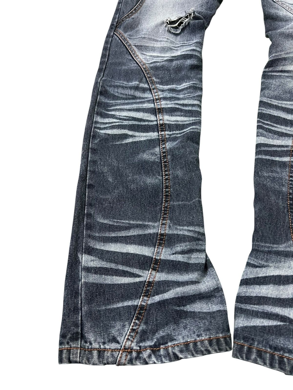 Kapital 💥Flare💥Vintage Lowbox Clawmark Distress Jean Rare Size US 33 - 7 Thumbnail