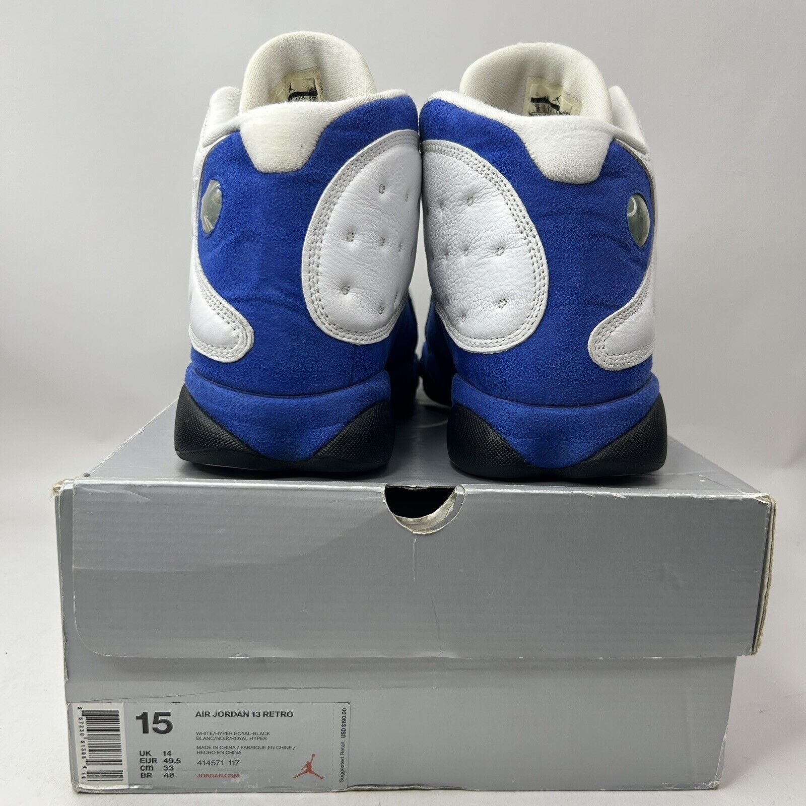 Jordan Brand Nike Shoes Air Jordan 13 Retro “White Hyper Royal” 2023 Size US 15 / EU 48 - 5 Thumbnail
