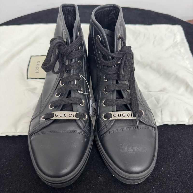 Gucci Gucci Black Casual High-Top Sneakers - Size US 5 / EU 37 - 2 Thumbnail