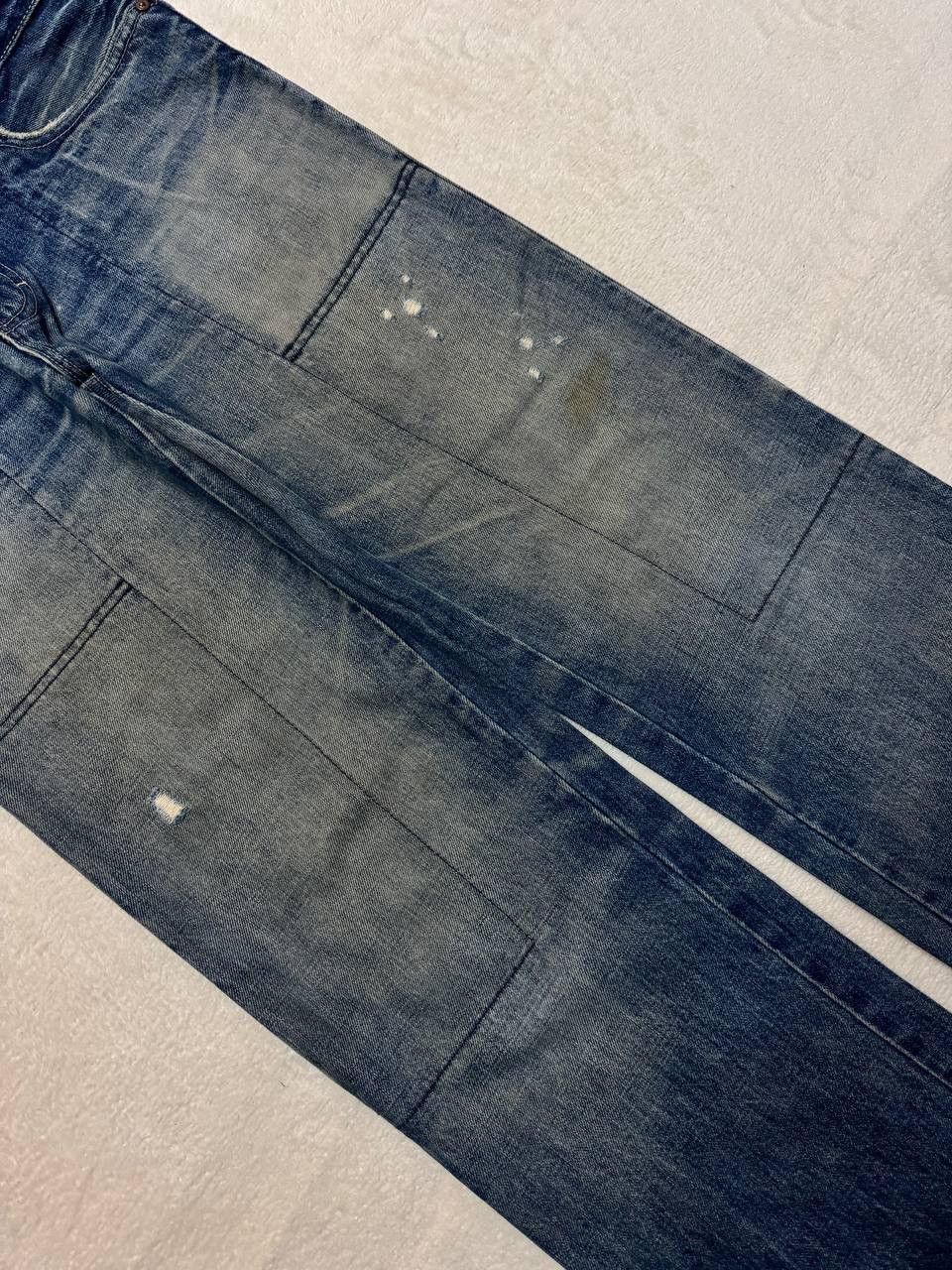 Gap BAGGY Gap Rusty Mudwash Distressed Straight Baker Pants Jean Size US 31 - 7 Thumbnail