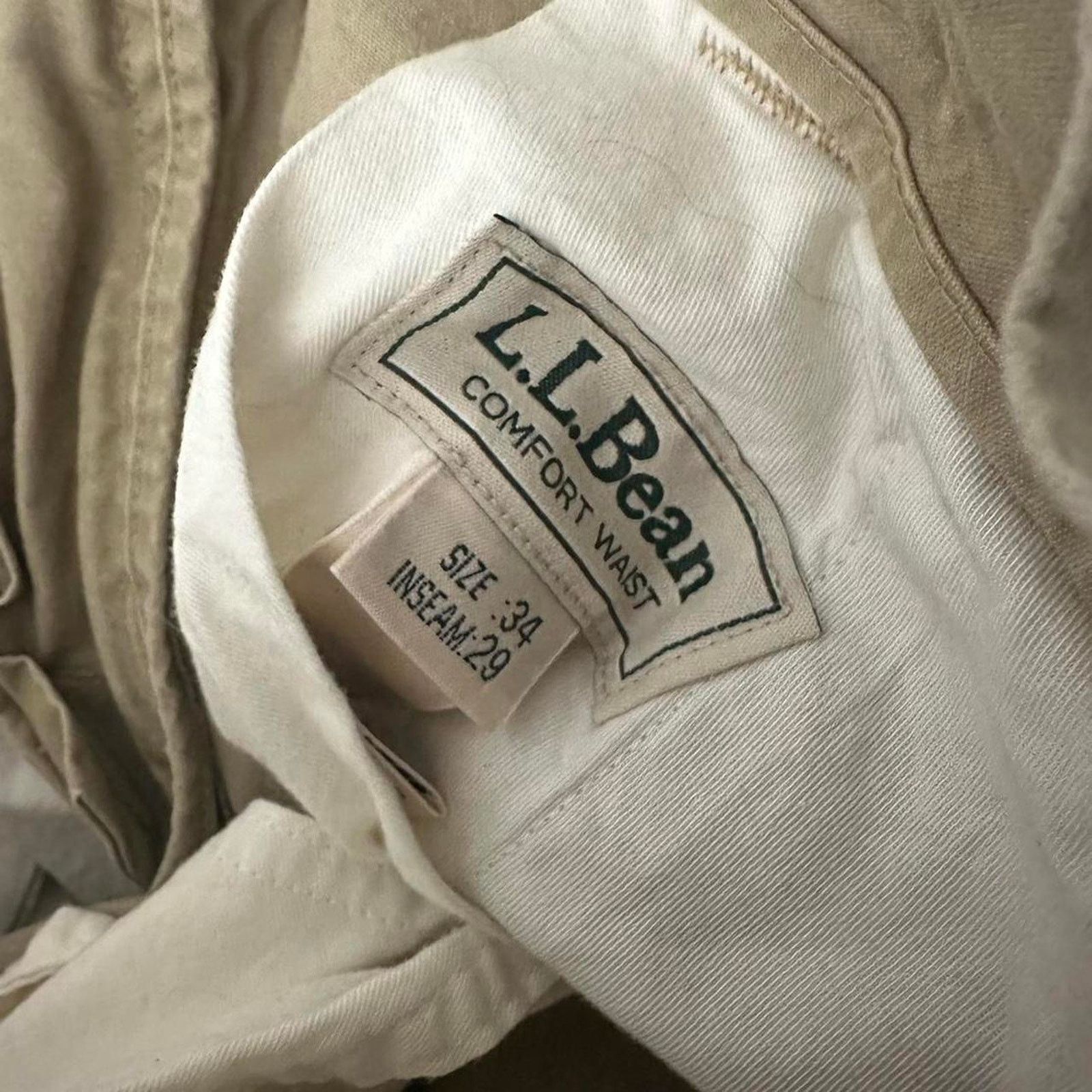 L.L. Bean Vintage llbean tan cargo pants Size US 34 / EU 50 - 5 Thumbnail