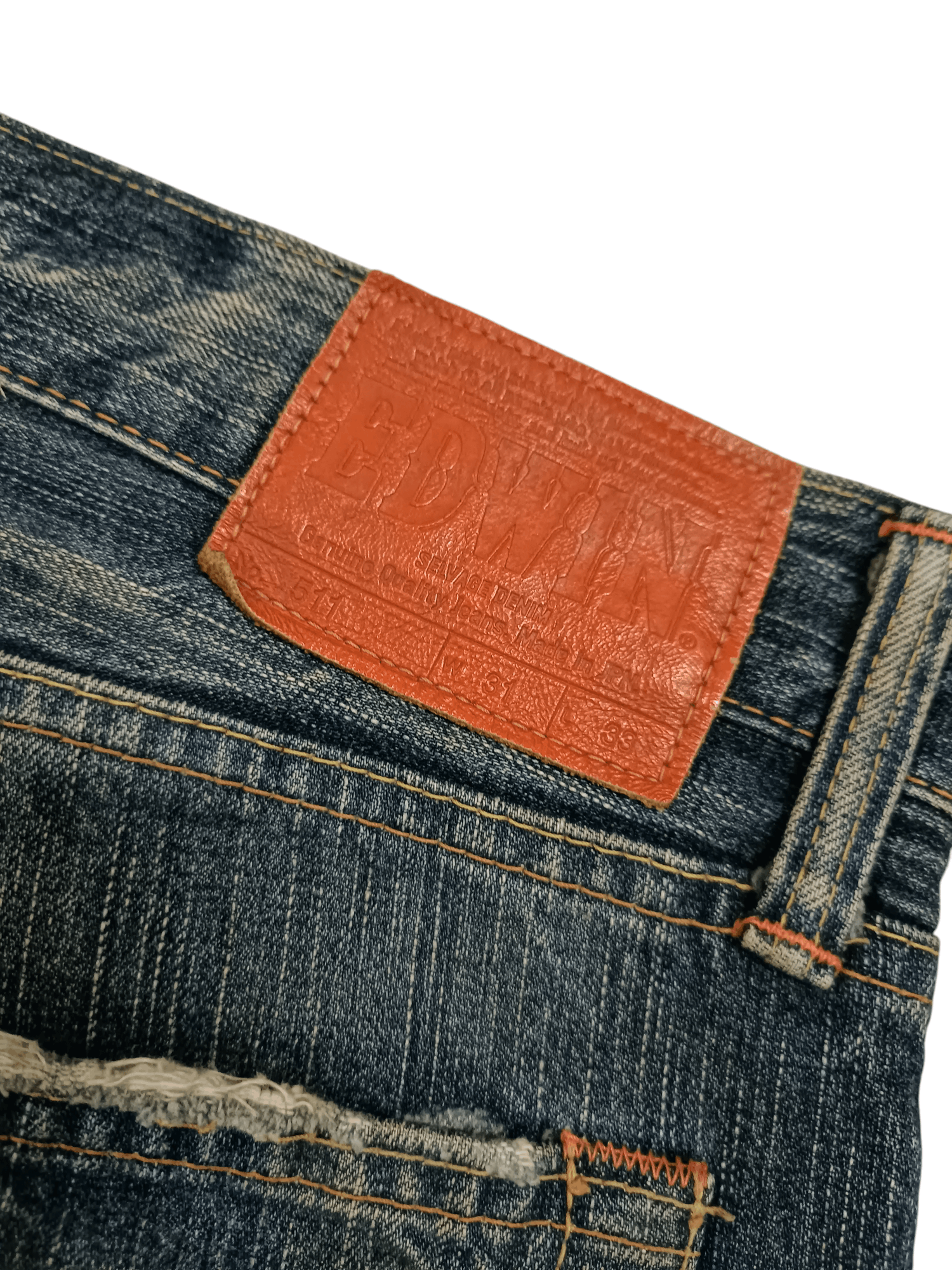 Edwin Vintage Edwin Made In Japan Orange Tab Flared Boot Cut Size US 34 / EU 50 - 11 Thumbnail