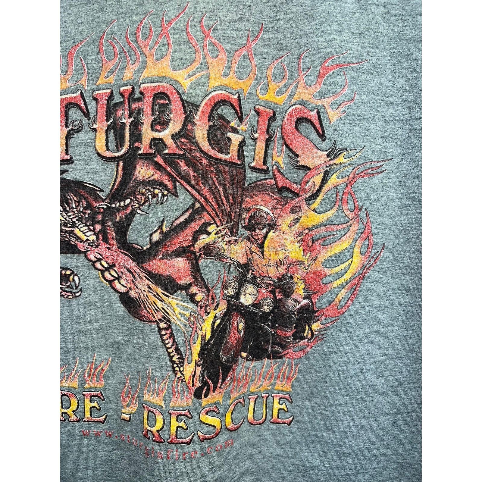 Vintage Vintage Sturgis Dragon Shirt Fire Rescue Fire Fighter VTG L Size US L / EU 52-54 / 3 - 9 Thumbnail