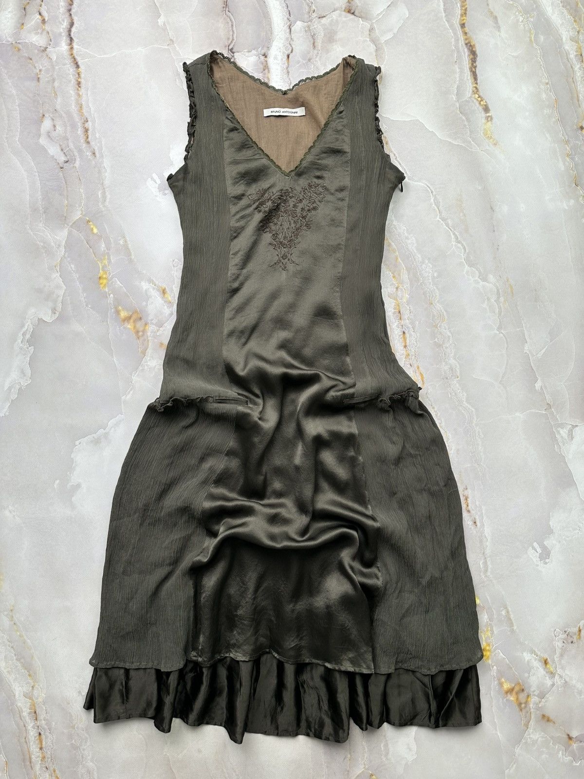 Vintage Silk Midi Dress