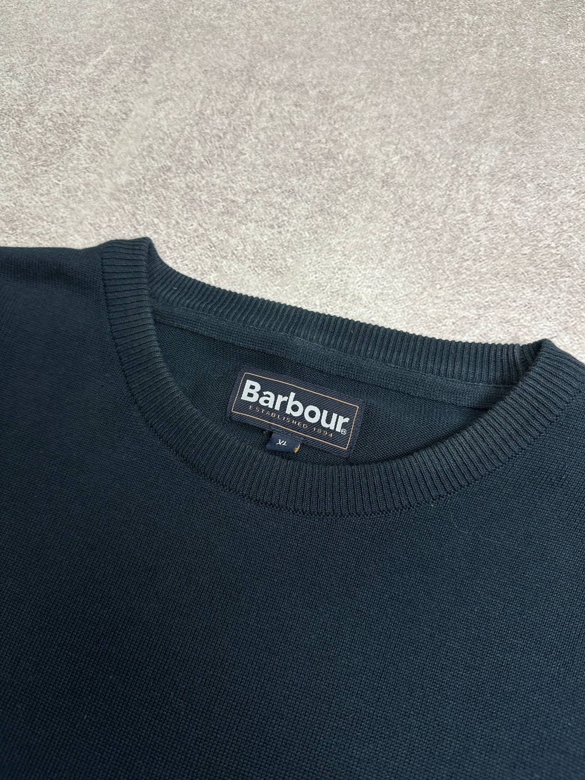Barbour Vintage Barbour Wool Small Logo Navy Blue Knit Sweater XL Size US XL / EU 56 / 4 - 4 Thumbnail