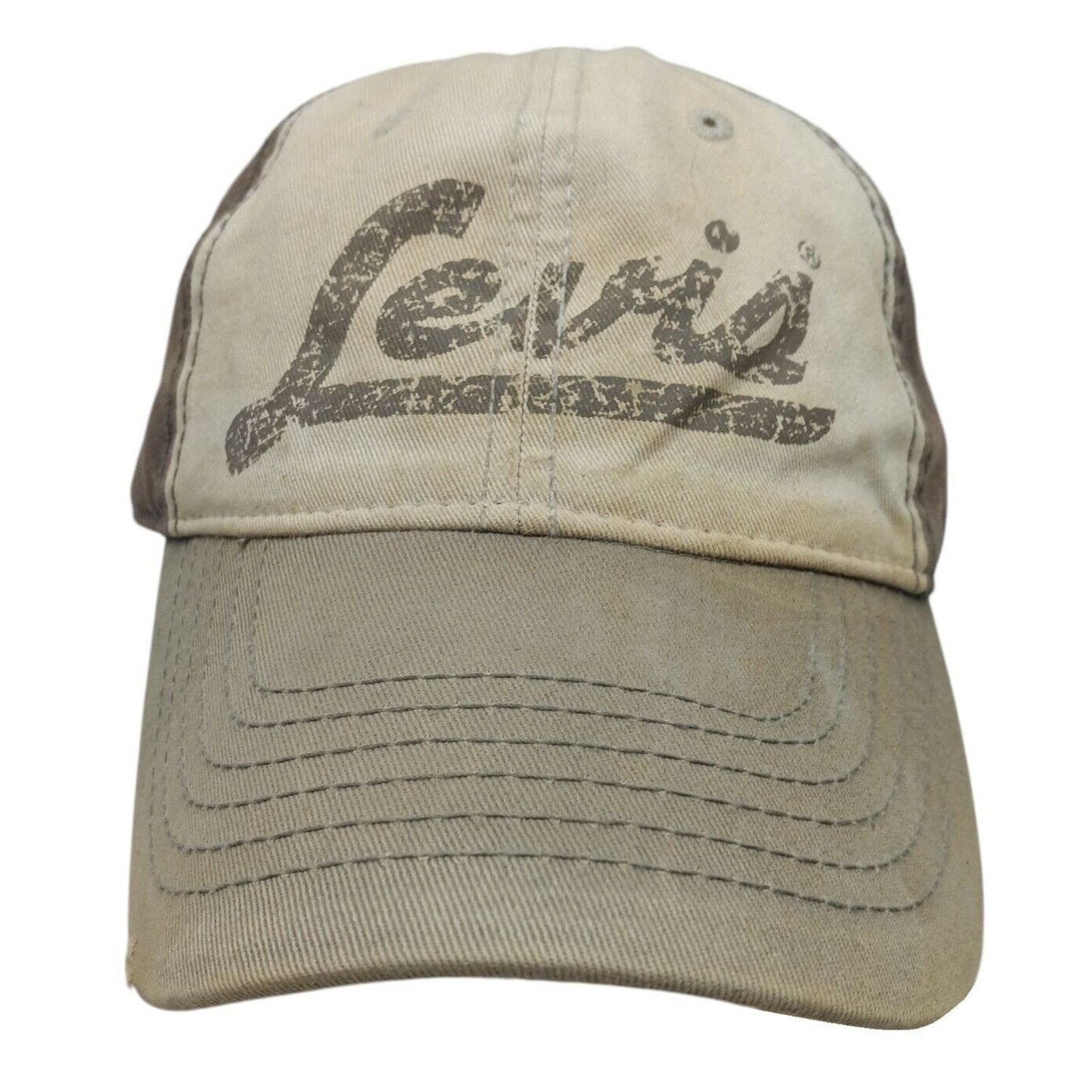 Levi's Levis Hat Unisex Two Tone Brown Cotton Comfort Blackstrap Size ONE SIZE - 2 Thumbnail