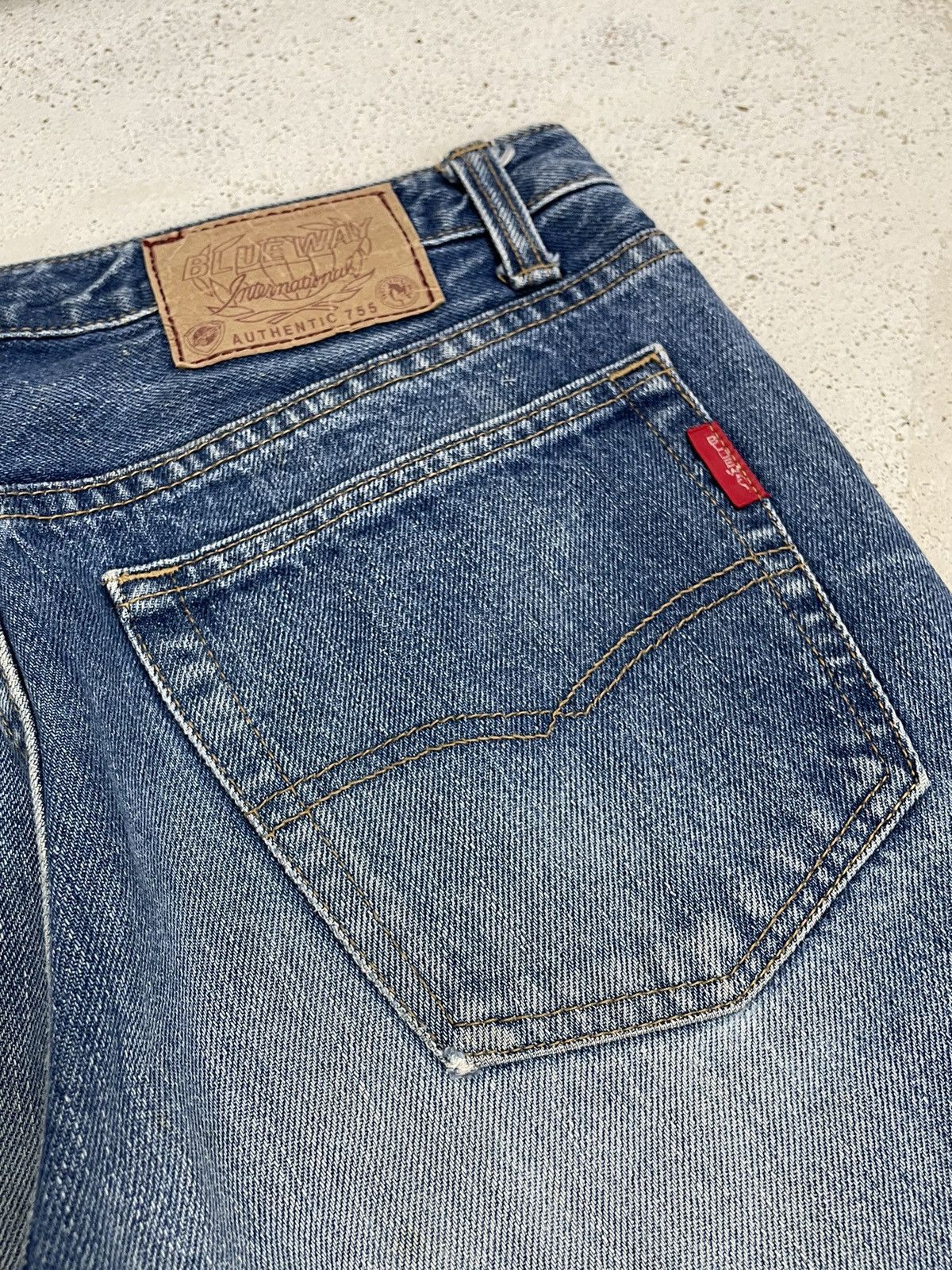 Blue Blue Japan × Japan Blue × Japanese Brand Vintage Y2k Blueway Repaired Japan Denim Pants (AB39) Size US 29 - 20 Thumbnail