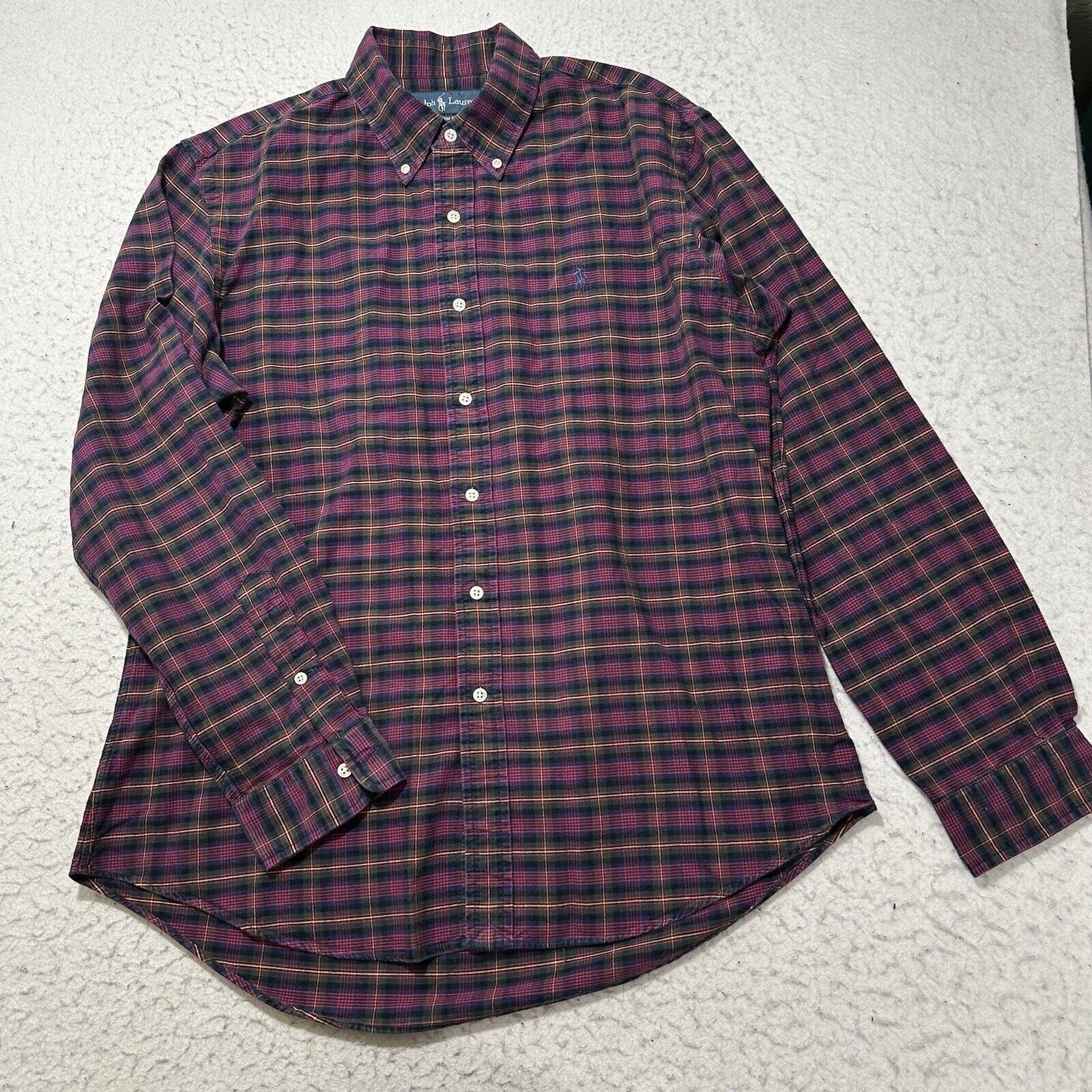 Ralph Lauren Ralph Lauren Large Button Down Purple Plaid Dress Shirt Size US L / EU 52-54 / 3 - 1 Thumbnail