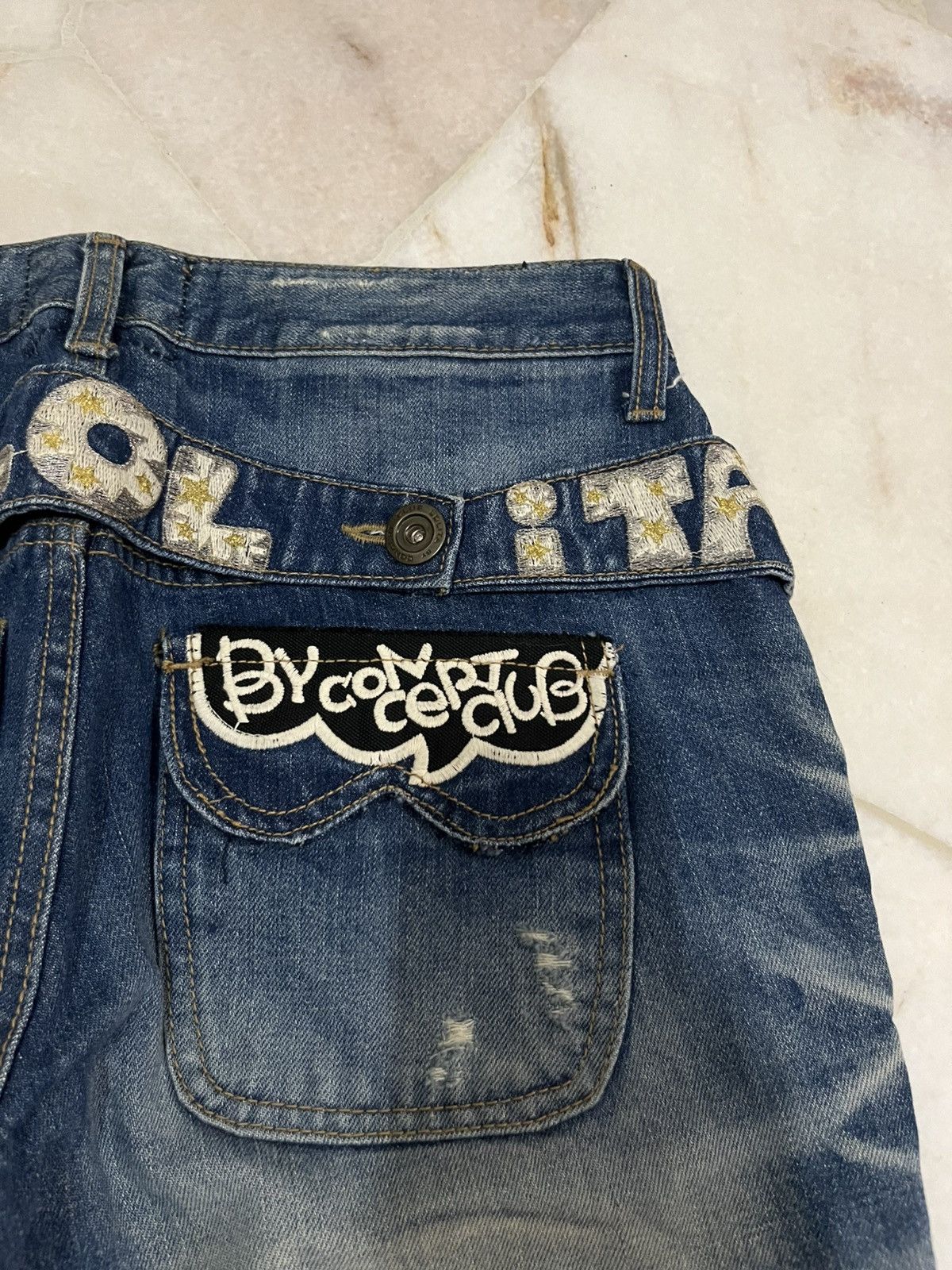 Japanese Brand Yoshitomo Nara Lolita Distressed denim jeans Size US 30 / EU 46 - 8 Thumbnail