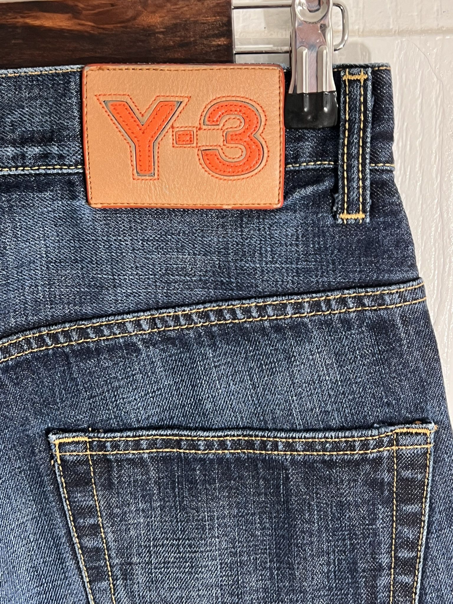 Y-3 Y-3 Denim Jeans Relaxed Fit Pocket Pants Logo Blue 30R