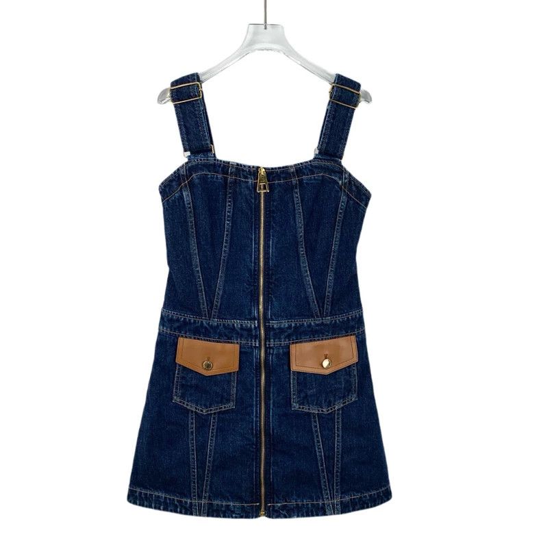 Louis Vuitton Louis Vuitton 23 denim dresses with dark blue pockets and Size XXS / US 00 / IT 34 - 1 Thumbnail