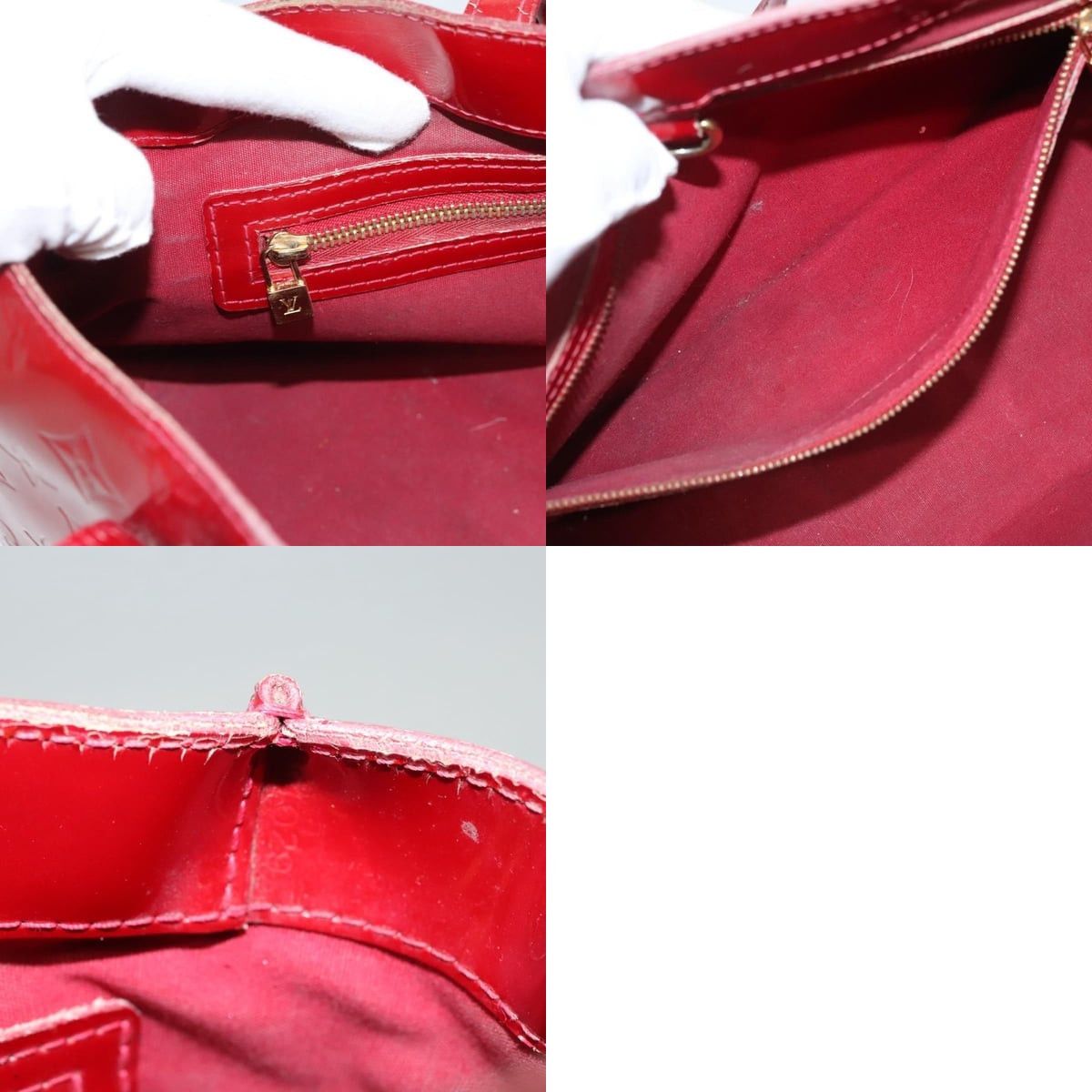 Louis Vuitton LOUIS VUITTON Monogram Vernis Wilshire PM Bag Pomme D'amour Size ONE SIZE - 12 Thumbnail