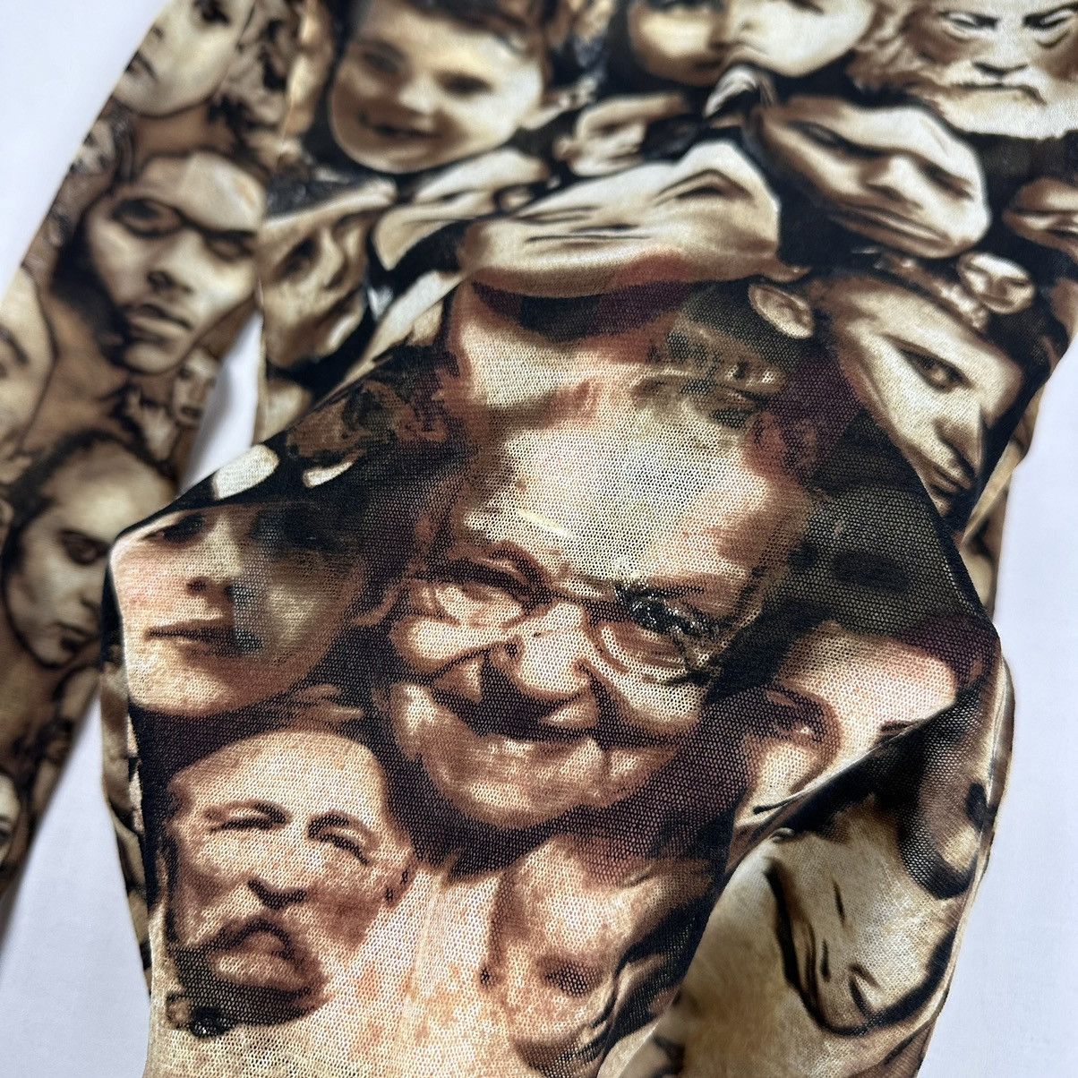 Jean Paul Gaultier Jean Paul Gaultier Maille Femme Sheer Face Print Mesh Top Size S / US 4 / IT 40 - 8 Thumbnail