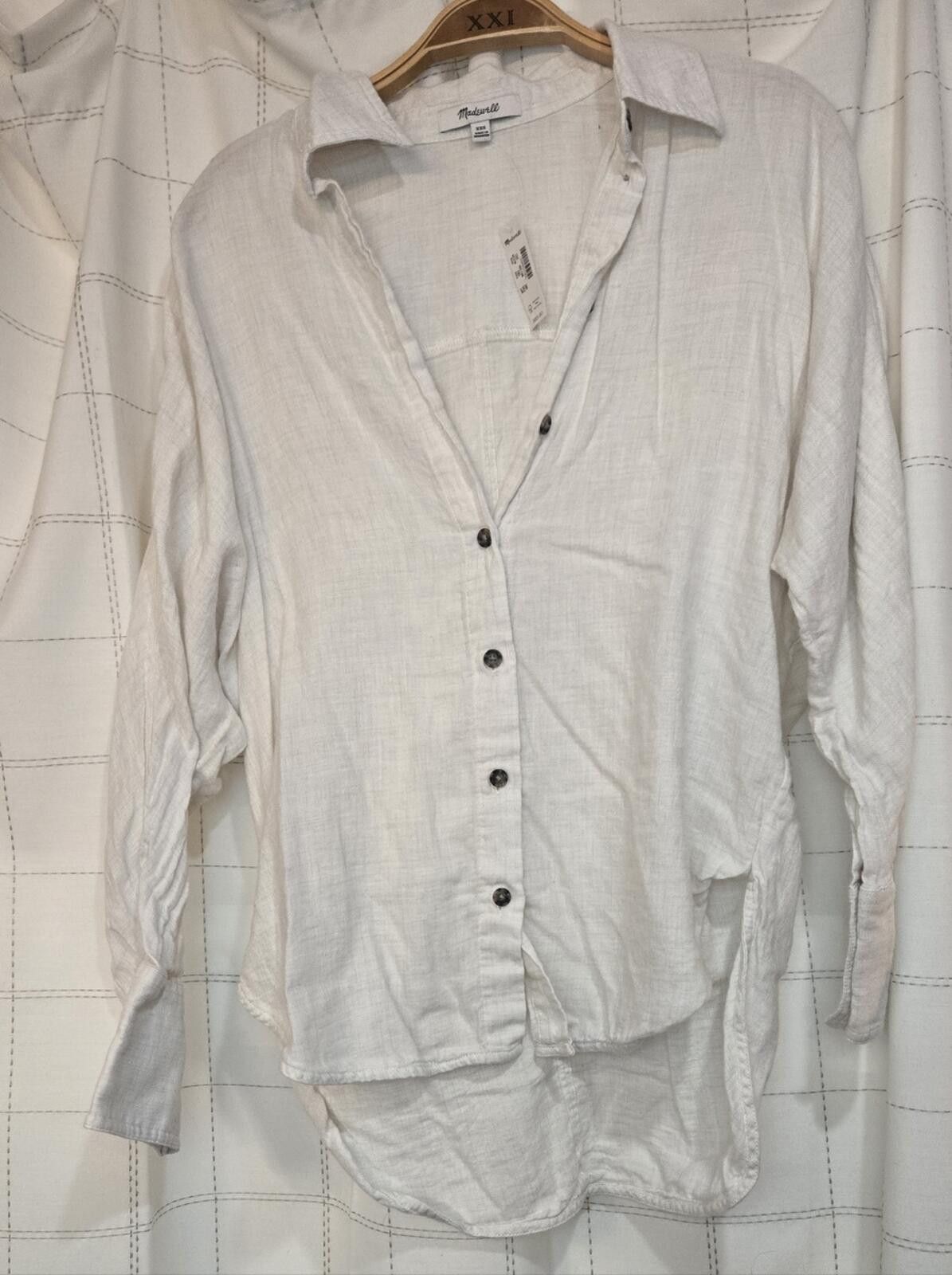 Madewell Madewell Heathered Flannel Dolman Button-Up Shirt Size XXS / US 00 / IT 34 - 2 Thumbnail