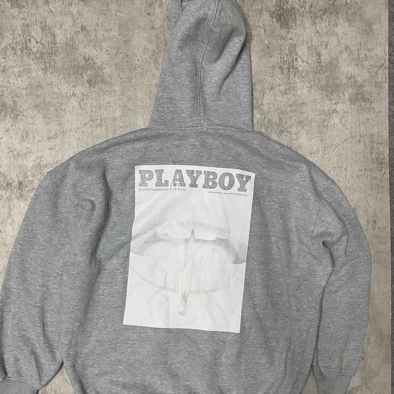 Playboy Grey Playboy hoodie with pink logo #hoodie Size ONE SIZE - 4 Thumbnail