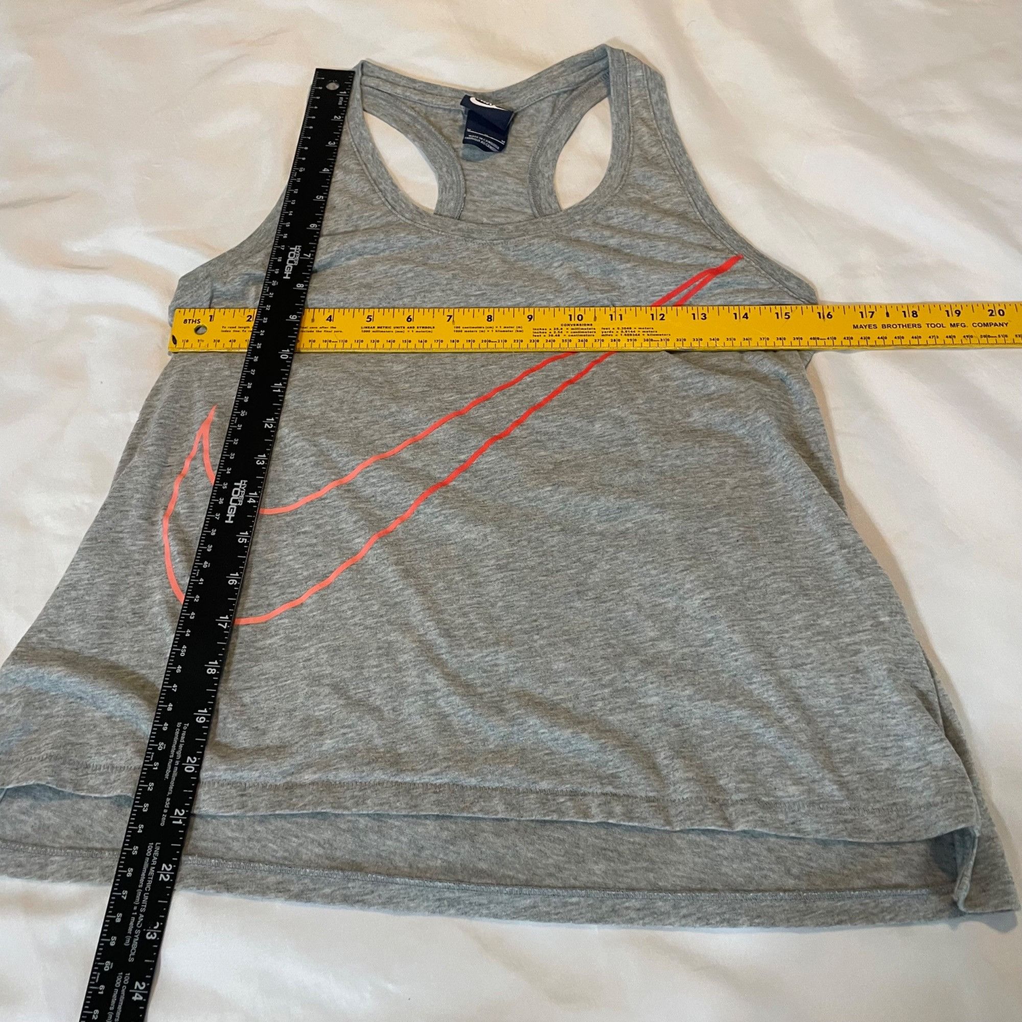 Nike Nike Womens Dri-FIT Racerback Tank Top Heather Gray Medium Size M / US 6-8 / IT 42-44 - 7 Thumbnail