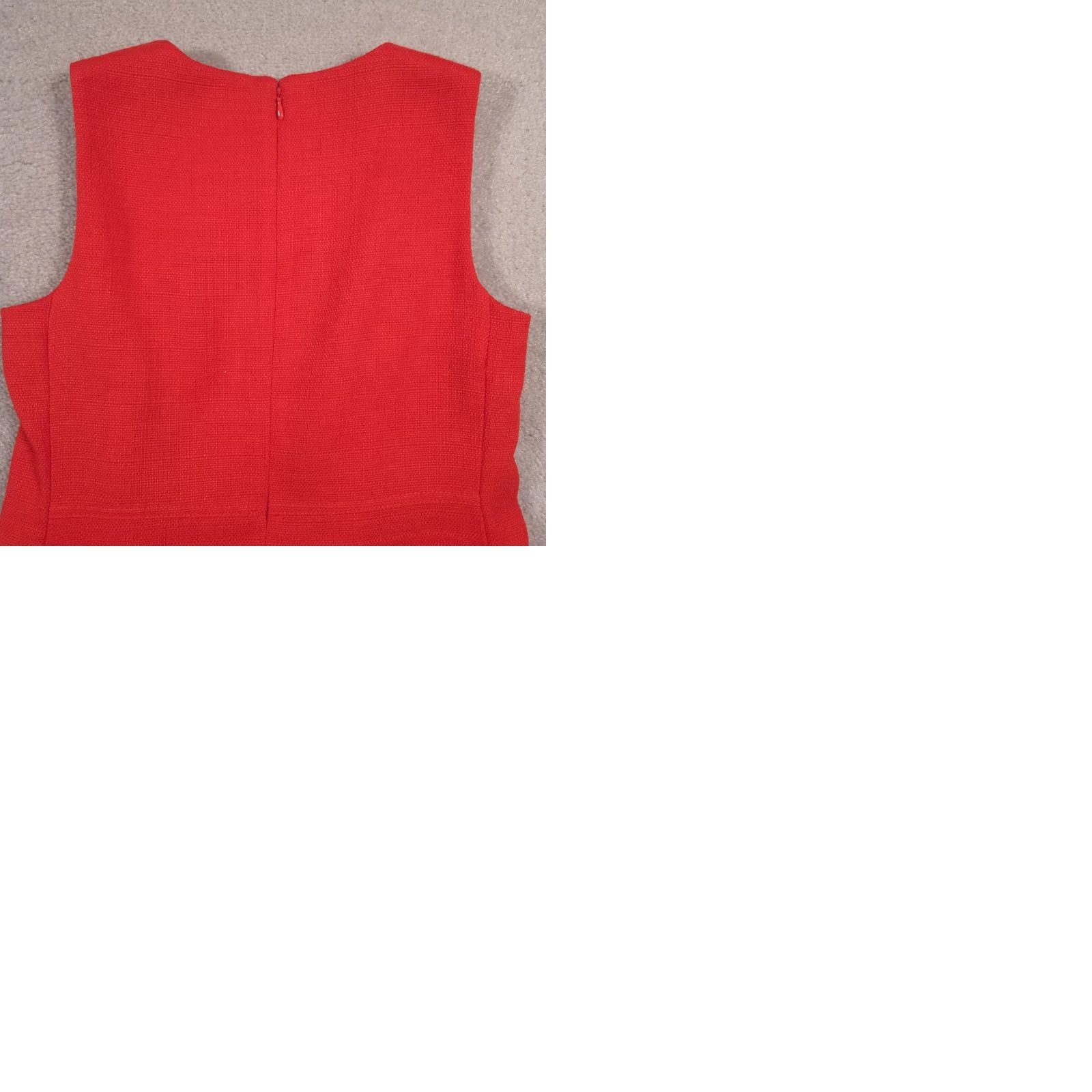 Tommy Hilfiger Tommy Hilfiger Dress Womens 6 Red Sleeveless Textured Sheath Career Workwear Dress Shirt True Vintage No VI Size M / US 6-8 / IT 42-44 - 9 Thumbnail