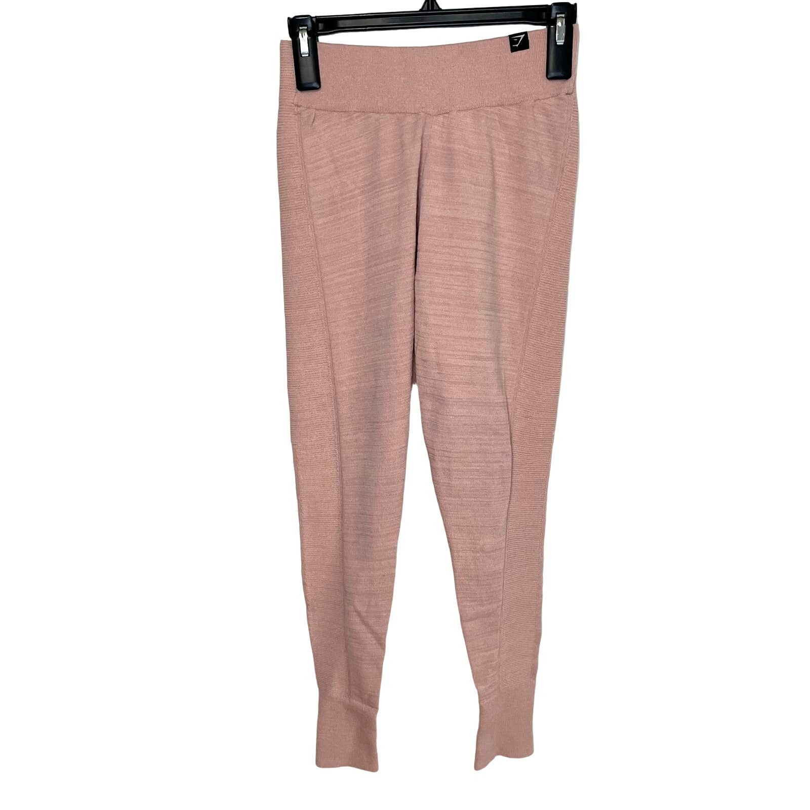 Gymshark Gymshark Pink Knit Joggers S Womens Comfy Athleisure Pull On Size 28" / US 6 / IT 42 - 1 Thumbnail