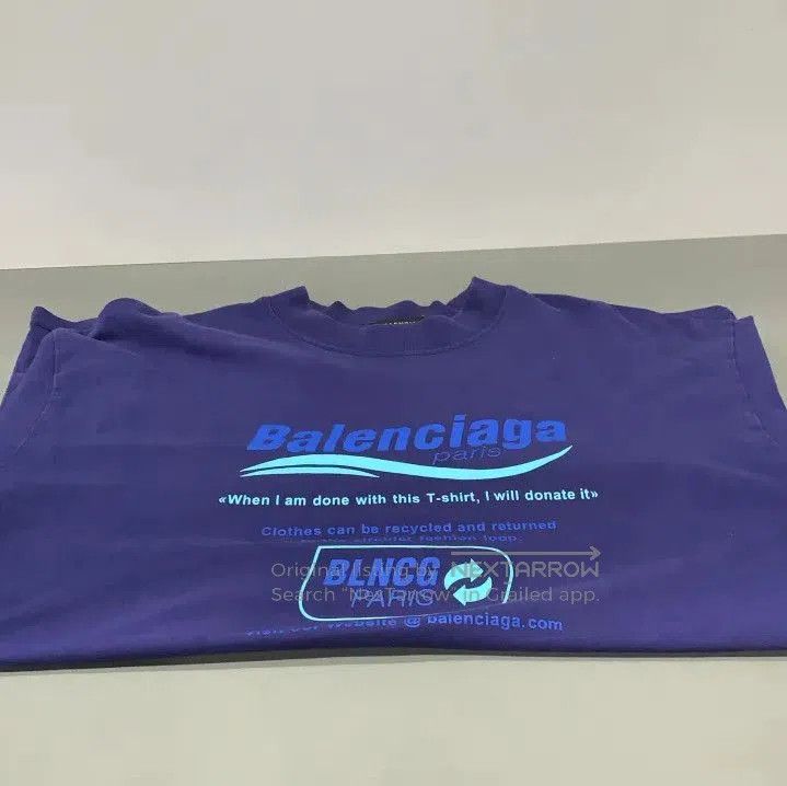Balenciaga Balenciaga Retro Letter Print Loose Short Sleeve Tee. Size US XXS / EU 40 - 4 Thumbnail