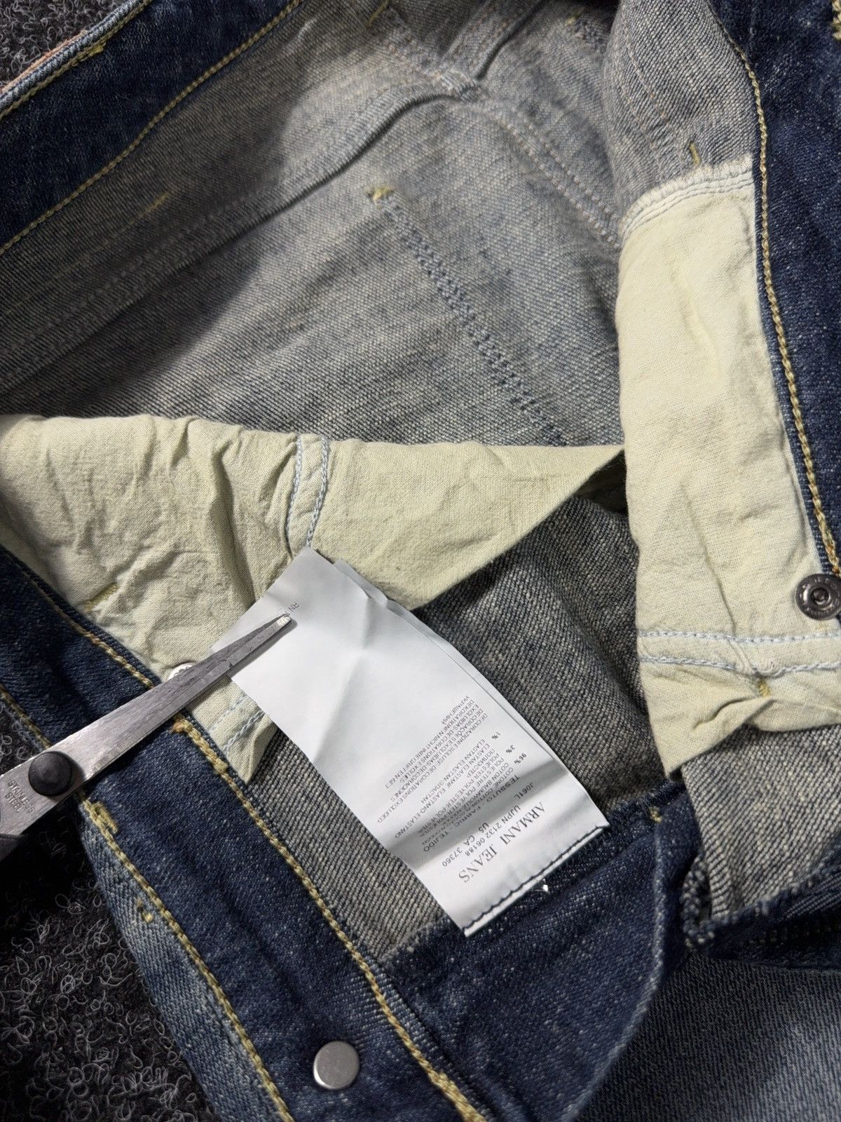 Giorgio Armani Luxury 00s Armani Jeans Slim Tapered Denim Pants Rock Y2K Size 27" / US 4 / IT 40 - 11 Thumbnail