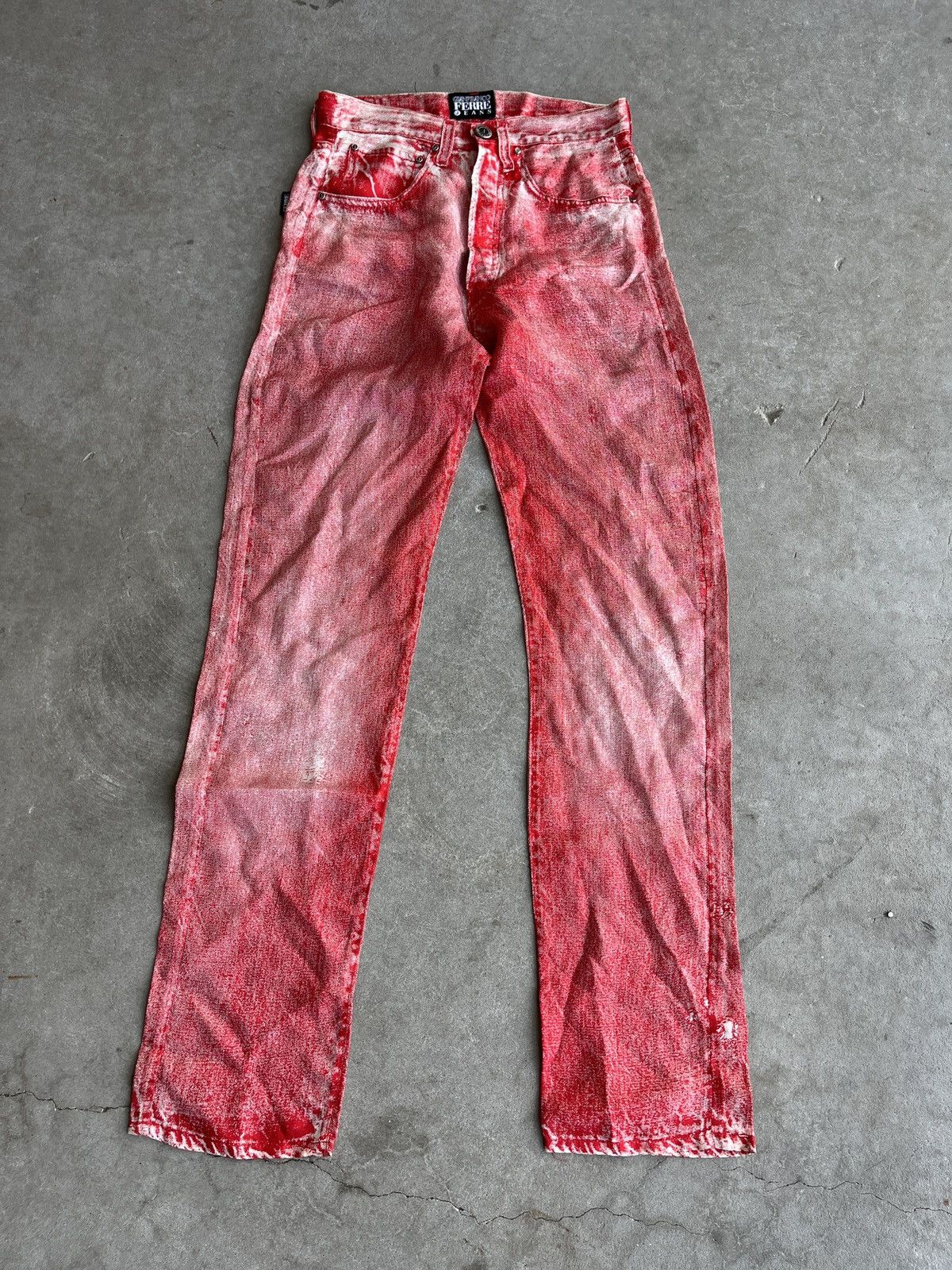 Other Vintage Italian Trompe Denim Trousers Size 24" / US 00 / IT 34 - 12 Thumbnail
