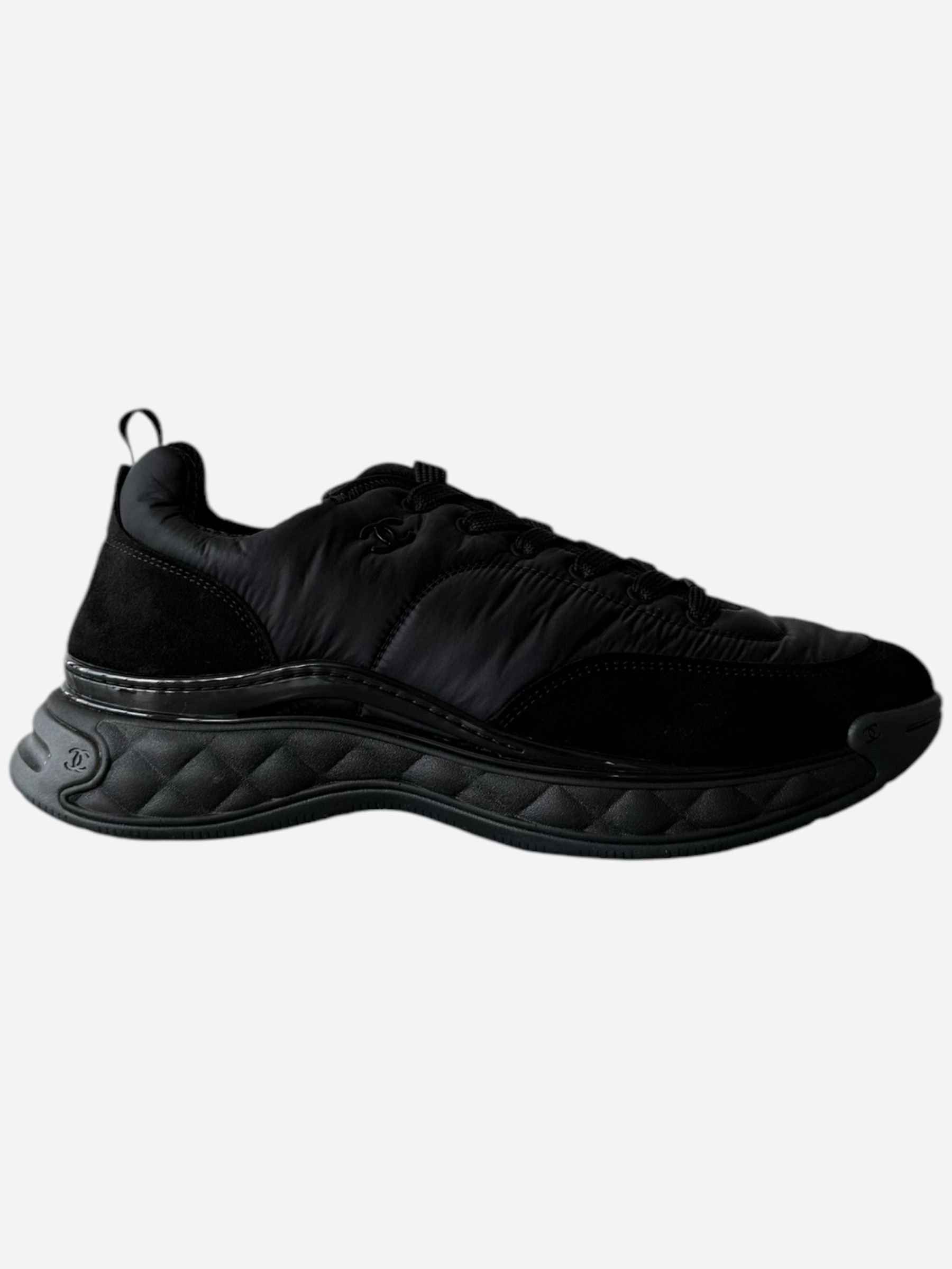 Chanel Chanel Black Logo Trainers Size US 12 / EU 45 - 5 Thumbnail