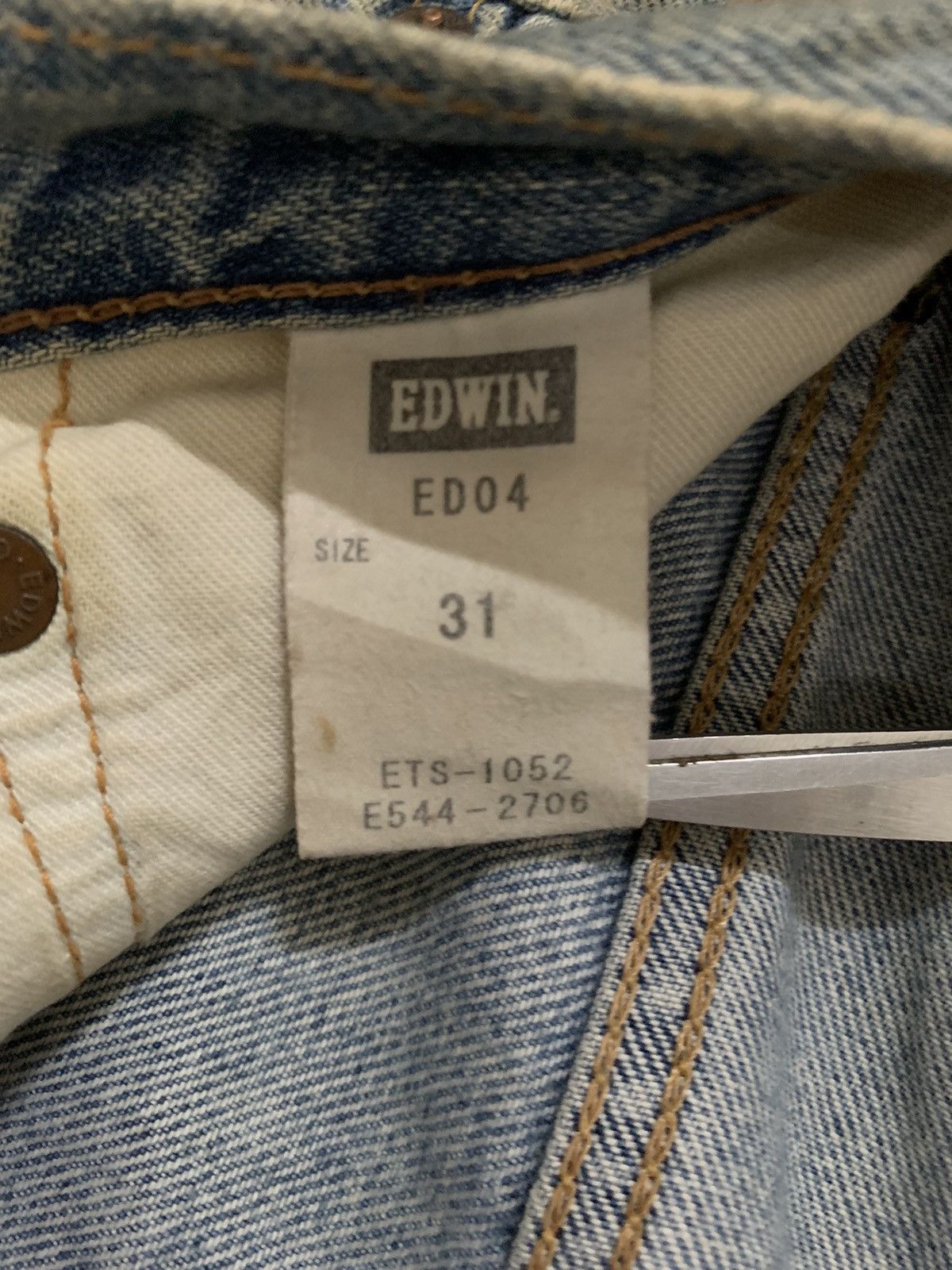 Edwin Vintage Y2K Edwin Dirt Mud Washed Loose Fit Distressed Jeans Size US 33 - 20 Thumbnail