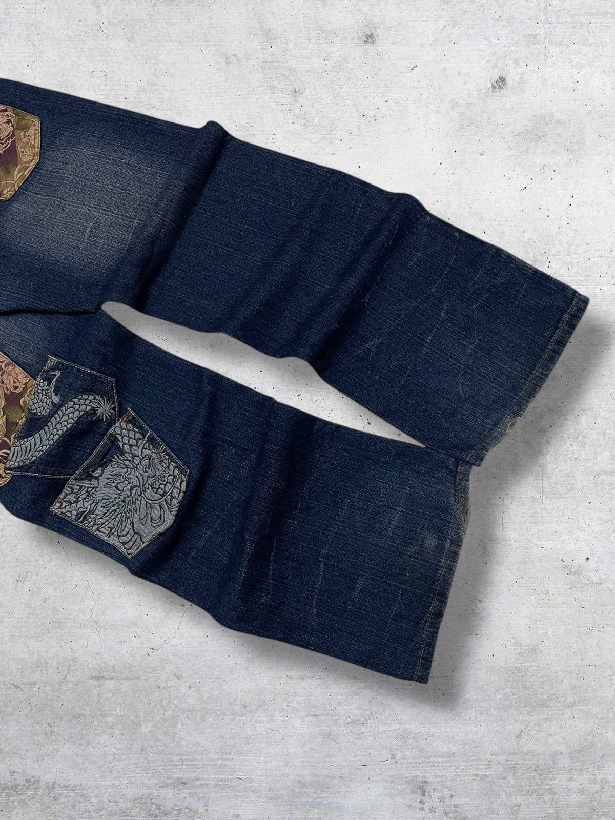 Beauty Beast VINTGE MULTIPOCKET SUKAJAN EMBROIDERED JAPAN INFINITY DENIM Size US 34 / EU 50 - 2 Thumbnail