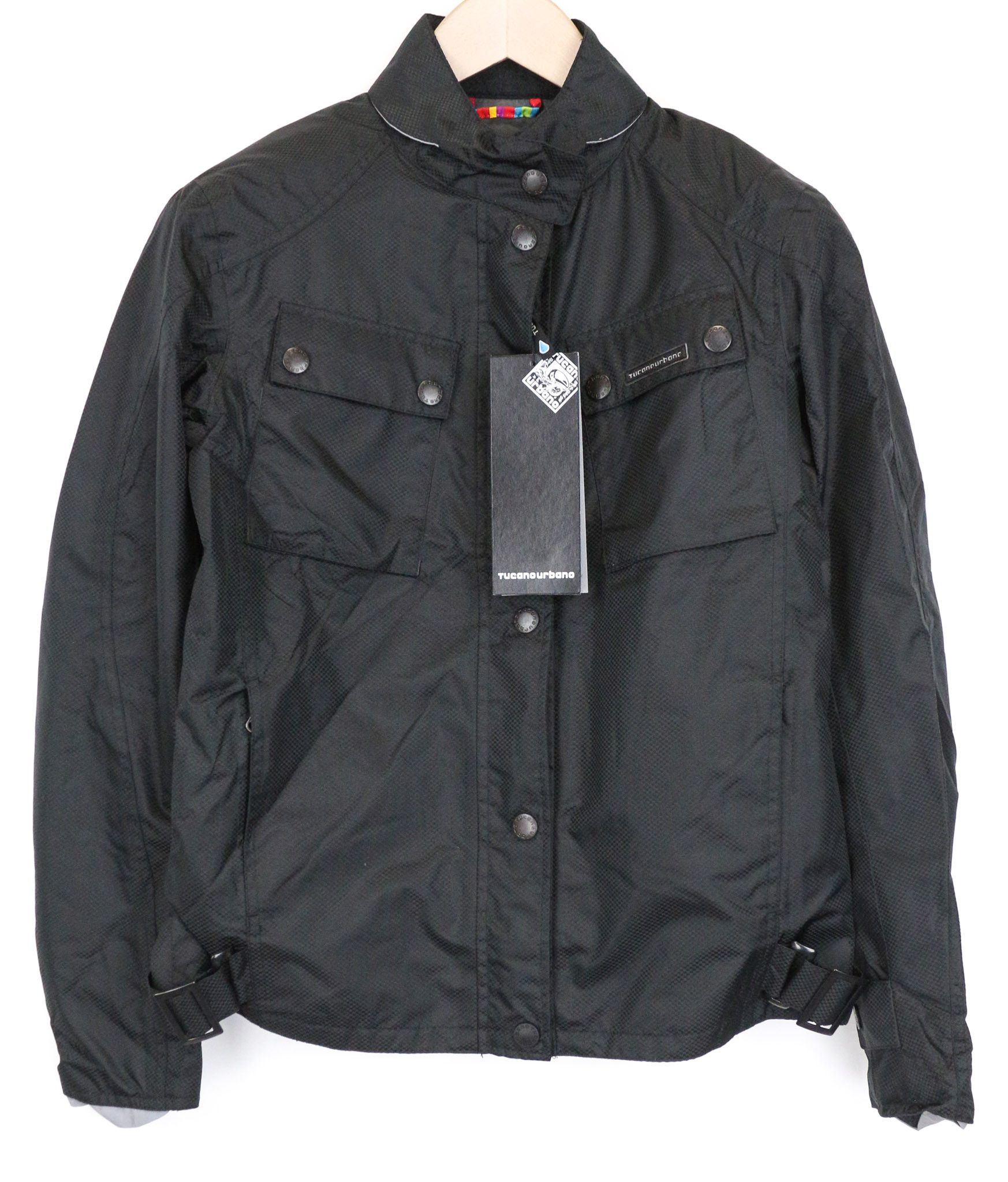 Other TINA M Black Windbreaker Lined Moto Jacket 76220 Size M / US 6-8 / IT 42-44 - 1 Thumbnail