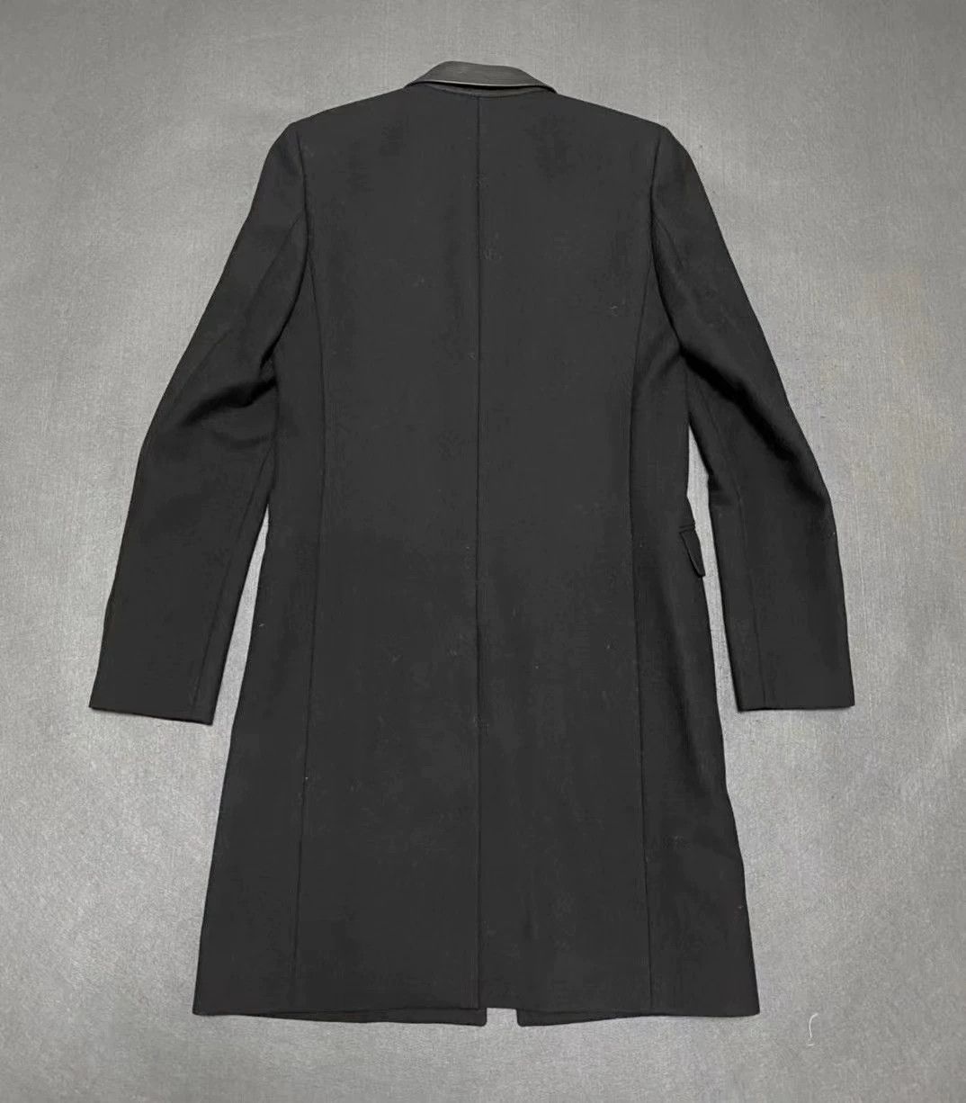 Saint Laurent Paris YSL SLP 13AW Hedi Leather Collar Wool Coat 46 Rare 3B 99New Size US S / EU 44-46 / 1 - 2 Thumbnail