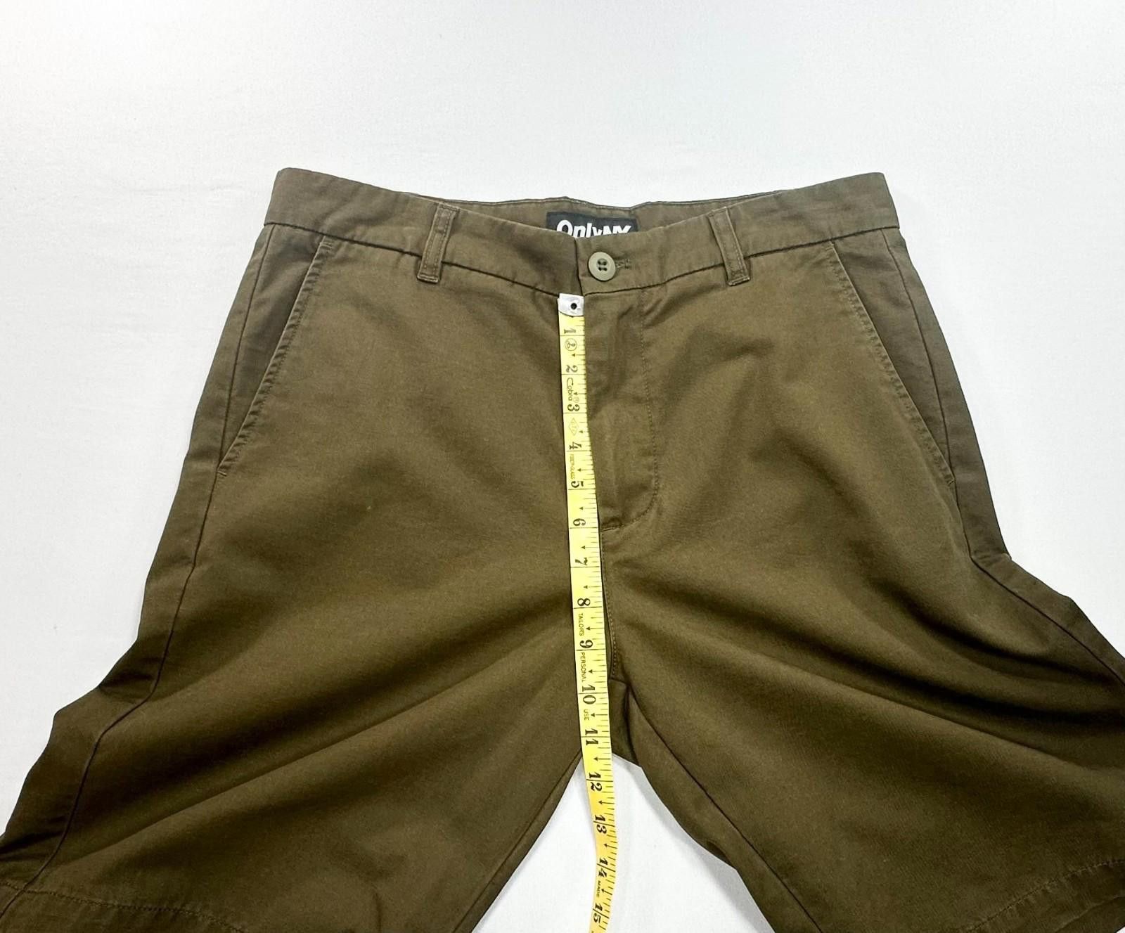 Only NY Only NY Flat Front Chino Shorts Mens Army Green 32 Size US 32 / EU 48 - 4 Thumbnail