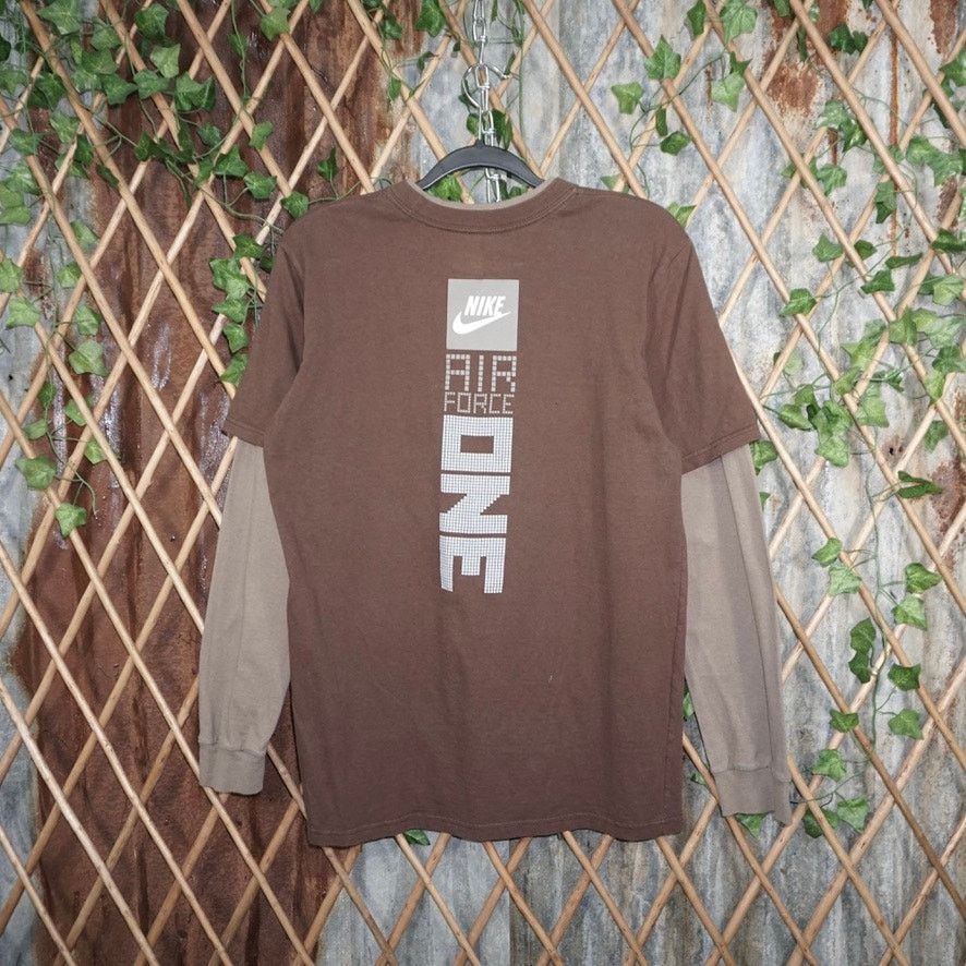 Nike Medium - Vintage Y2K Nike double layer air force LS t-shirt Size US M / EU 48-50 / 2 - 3 Thumbnail