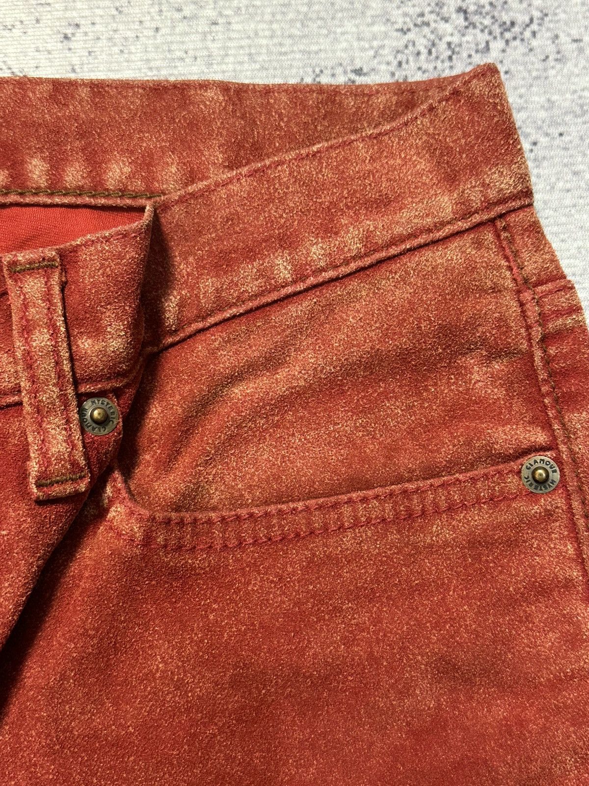 Hysteric Glamour Hysteric Glamour Slim Fit Suede Pants Red Size US 28 / EU 44 - 6 Thumbnail