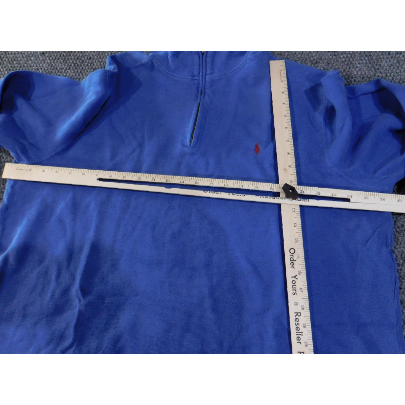Polo Ralph Lauren VINTAGE Polo Ralph Lauren Pullover Mens 2XL Blue Quarter Zip Sweatshirt Mock Neck Cotton Big Pony Size US XXL / EU 58 / 5 - 5 Thumbnail