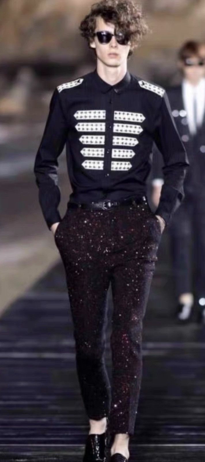 Saint Laurent Paris sequins pants size46 Size US 30 / EU 46 - 1 Thumbnail