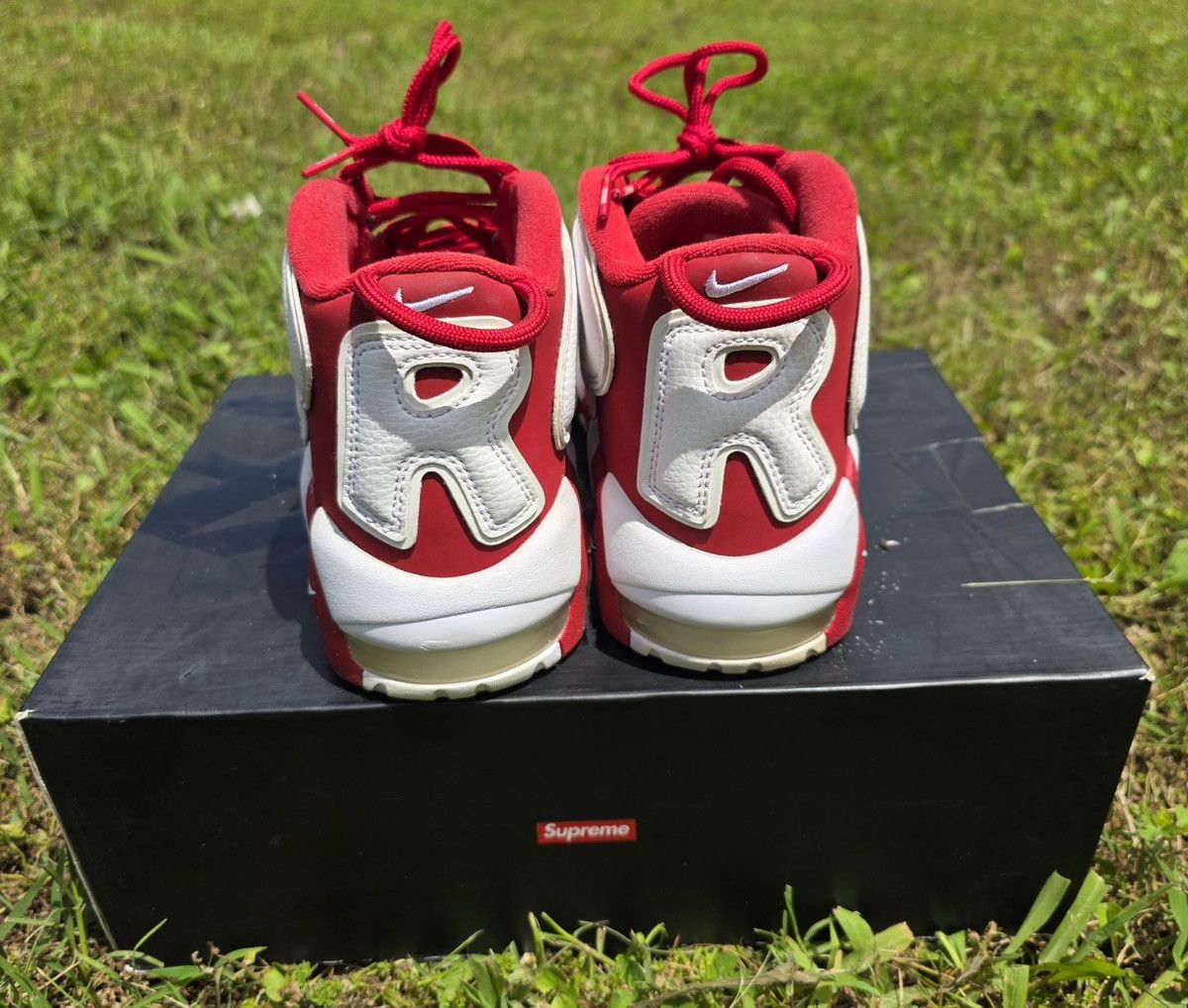 Nike × Supreme ✅Supreme Uptempo Varsity Red 8M Size US 8 / EU 41 - 3 Thumbnail