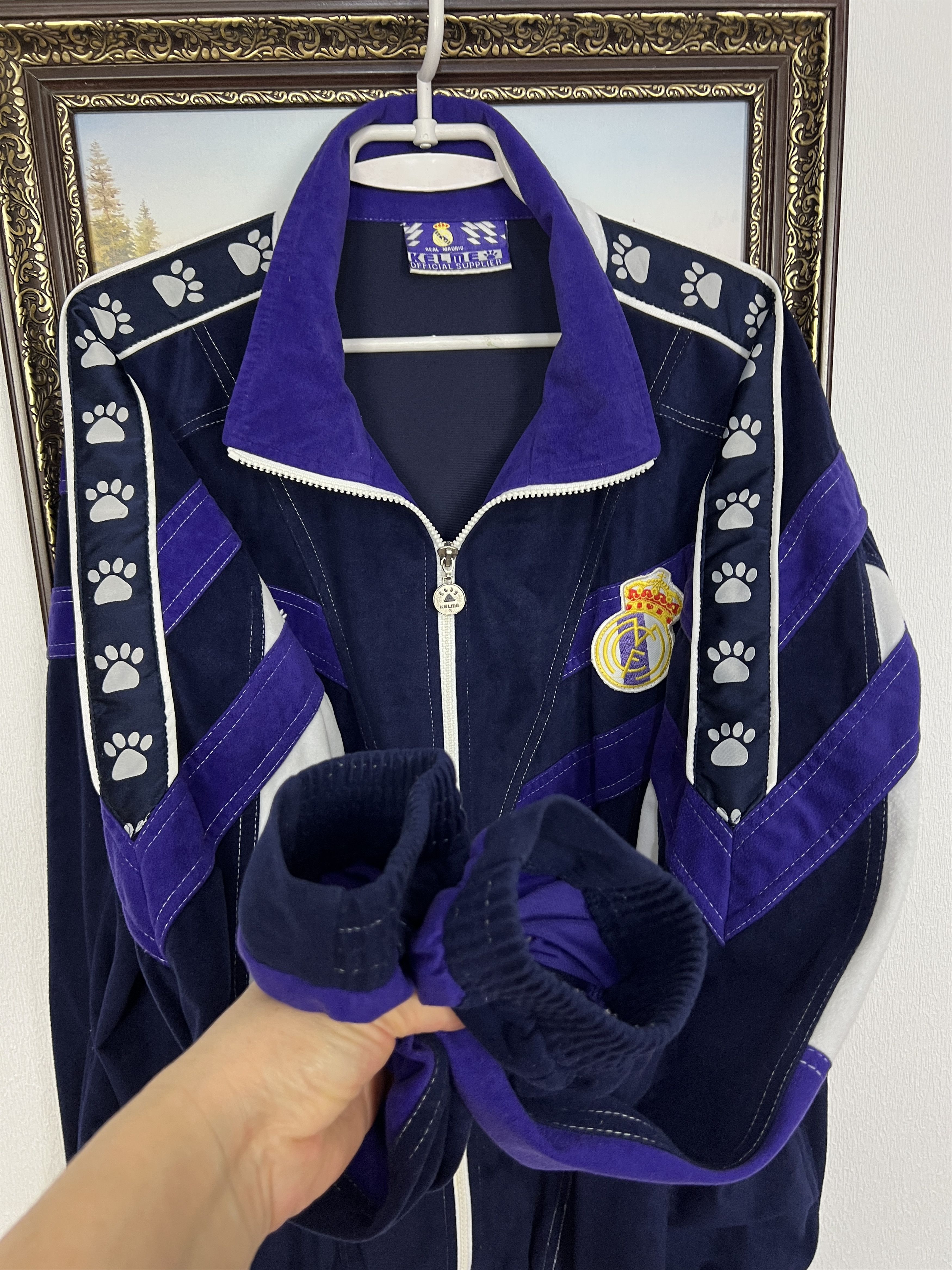 Vintage Kelme Real Madrid Football Jacket Soccer Track Top Rare Size US XXL / EU 58 / 5 - 6 Thumbnail