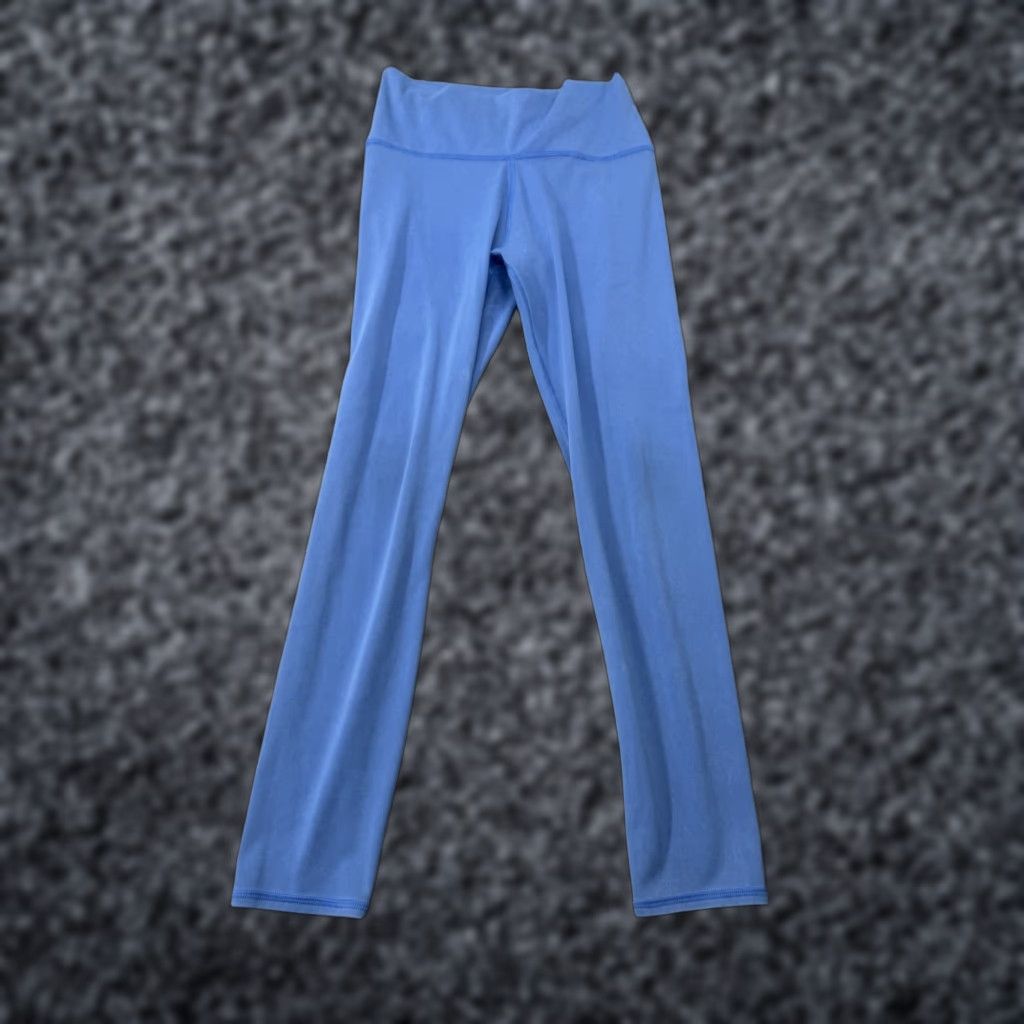 Vuori Vuori Washed Studio Leggings Women's Medium Cerulean Blue High Rise Stretch Yoga Size 42" / US 20 - 1 Thumbnail