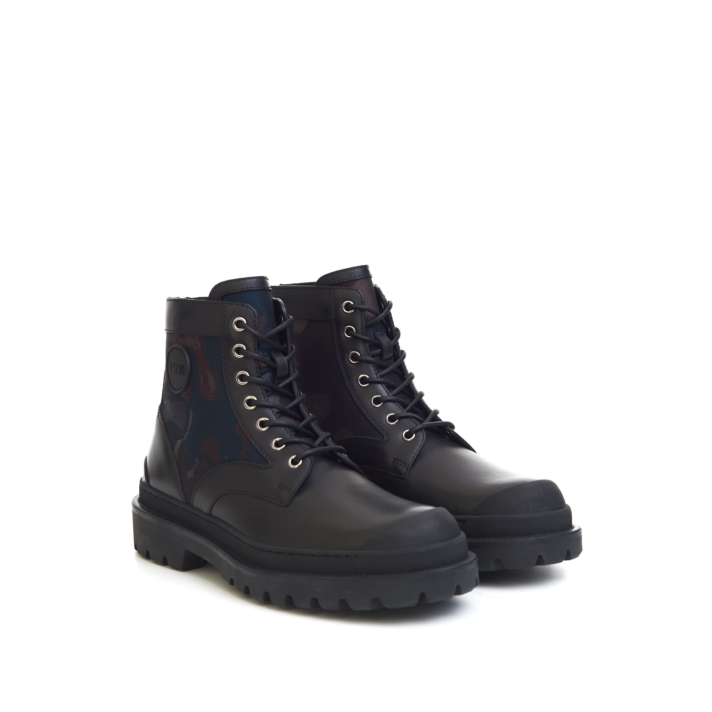 x Peter Doig Explorer Ankle Boots In Black Smooth Calfskin