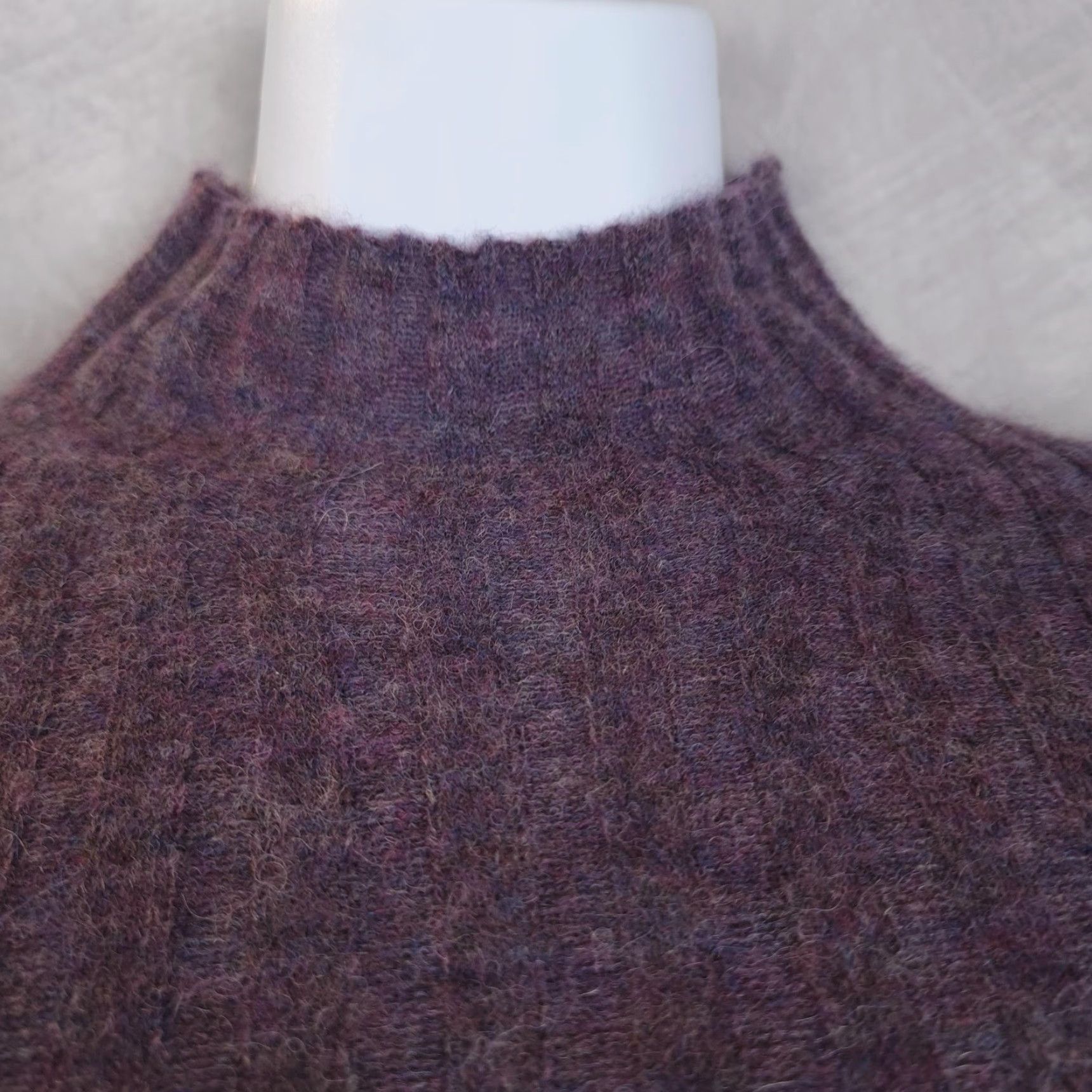 Madewell Madewell Sweater Womens Medium Purple Alpaca Mock Neck Ribbed Knit Pullover Size M / US 6-8 / IT 42-44 - 4 Thumbnail