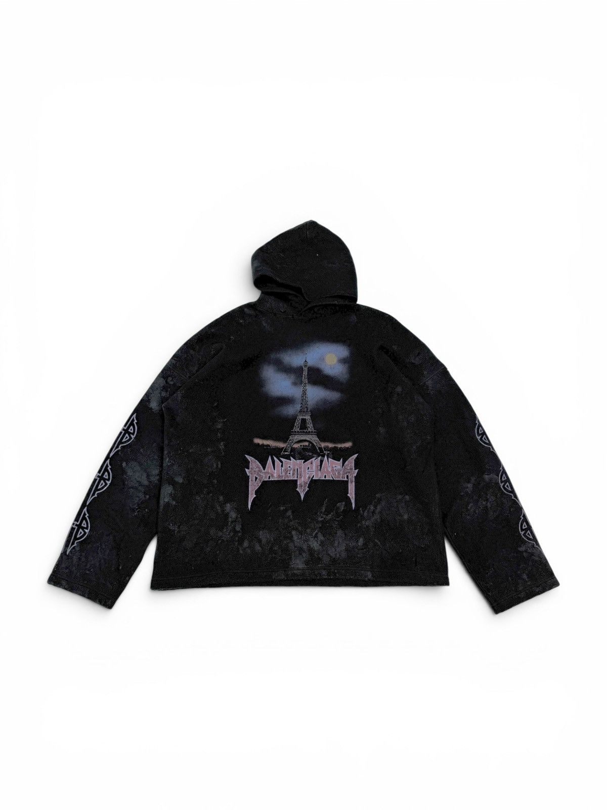 Balenciaga Balenciaga Paris Moon Fleece Oversized Hoodie Size US S / EU 44-46 / 1 - 1 Thumbnail