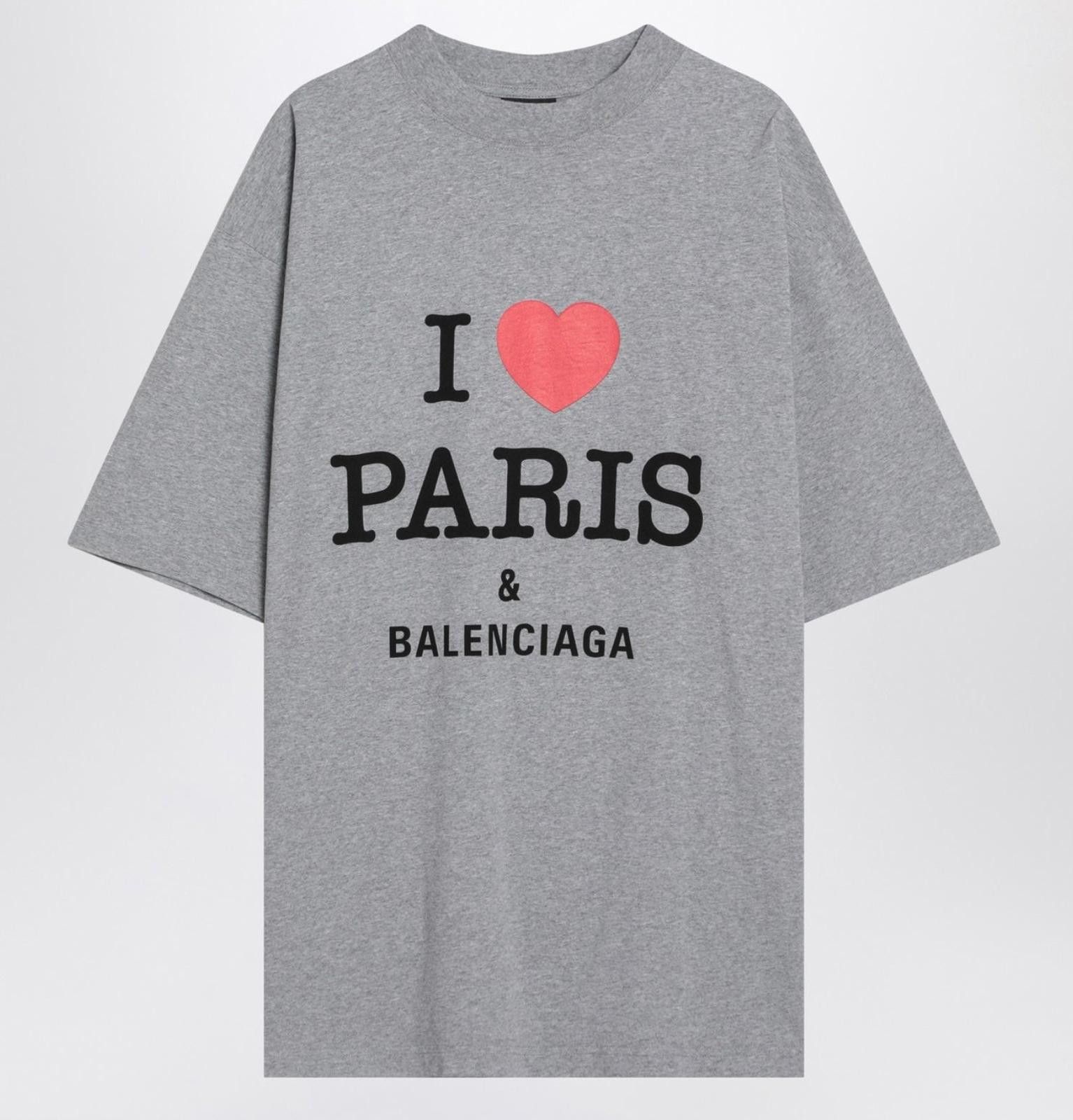 Tシャツ・カットソー BALENCIAGA 787349TRVL5 Shirts Paris strass oversized Balenciaga Paris Strass T-Shirt Oversized | Saks Fifth Avenue