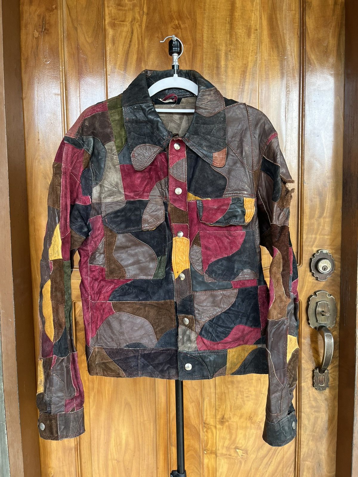 Vintage Vintage 60s-80s Patchwork Leather and suede jacket Size US S / EU 44-46 / 1 - 1 Thumbnail