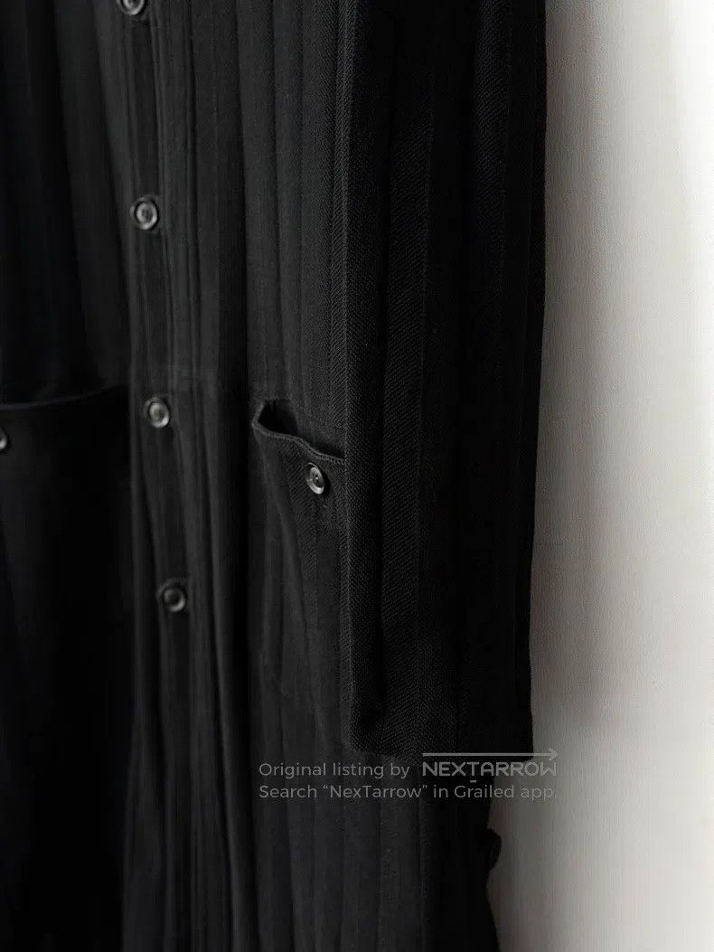 Yohji Yamamoto Yohji Yamamoto Collarless striped trench coat| Size US L / EU 52-54 / 3 - 1 Thumbnail