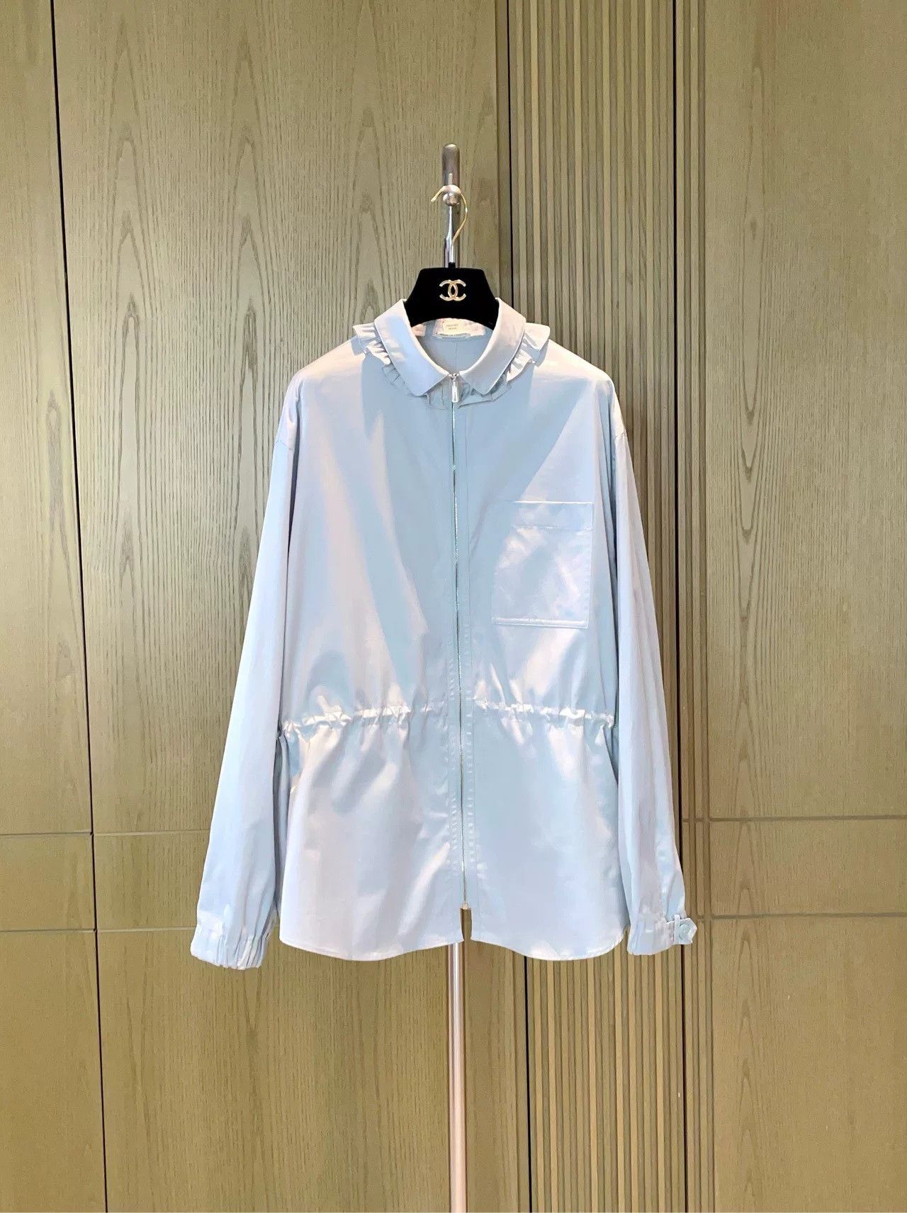 Hermes Hermes Gray Shirt Collar Waist Drawstring Jacket Size XS / US 0-2 / IT 36-38 - 1 Thumbnail
