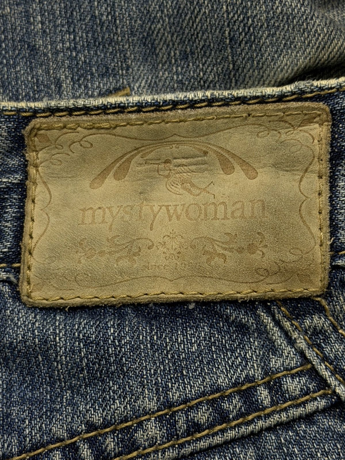 Japanese Brand Vintage Mysty Woman Y2K Japanese Cargo Panel Denim Jeans W32 Size 32" / US 10 / IT 46 - 12 Thumbnail
