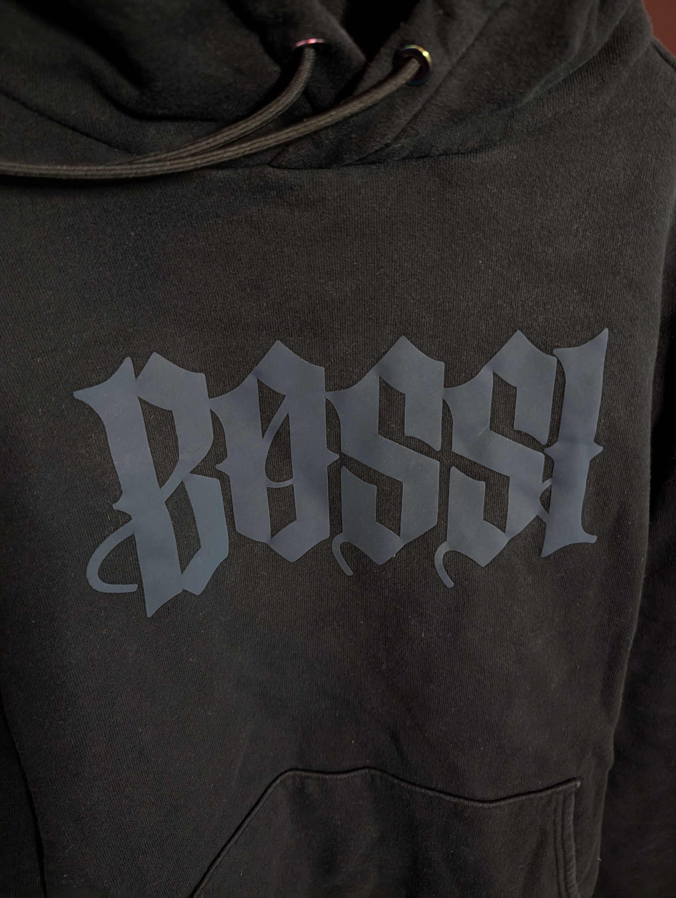 Bossi Sportswear Black logo graphic beaded drawstring hoodie MiUSA large Size US L / EU 52-54 / 3 - 3 Thumbnail